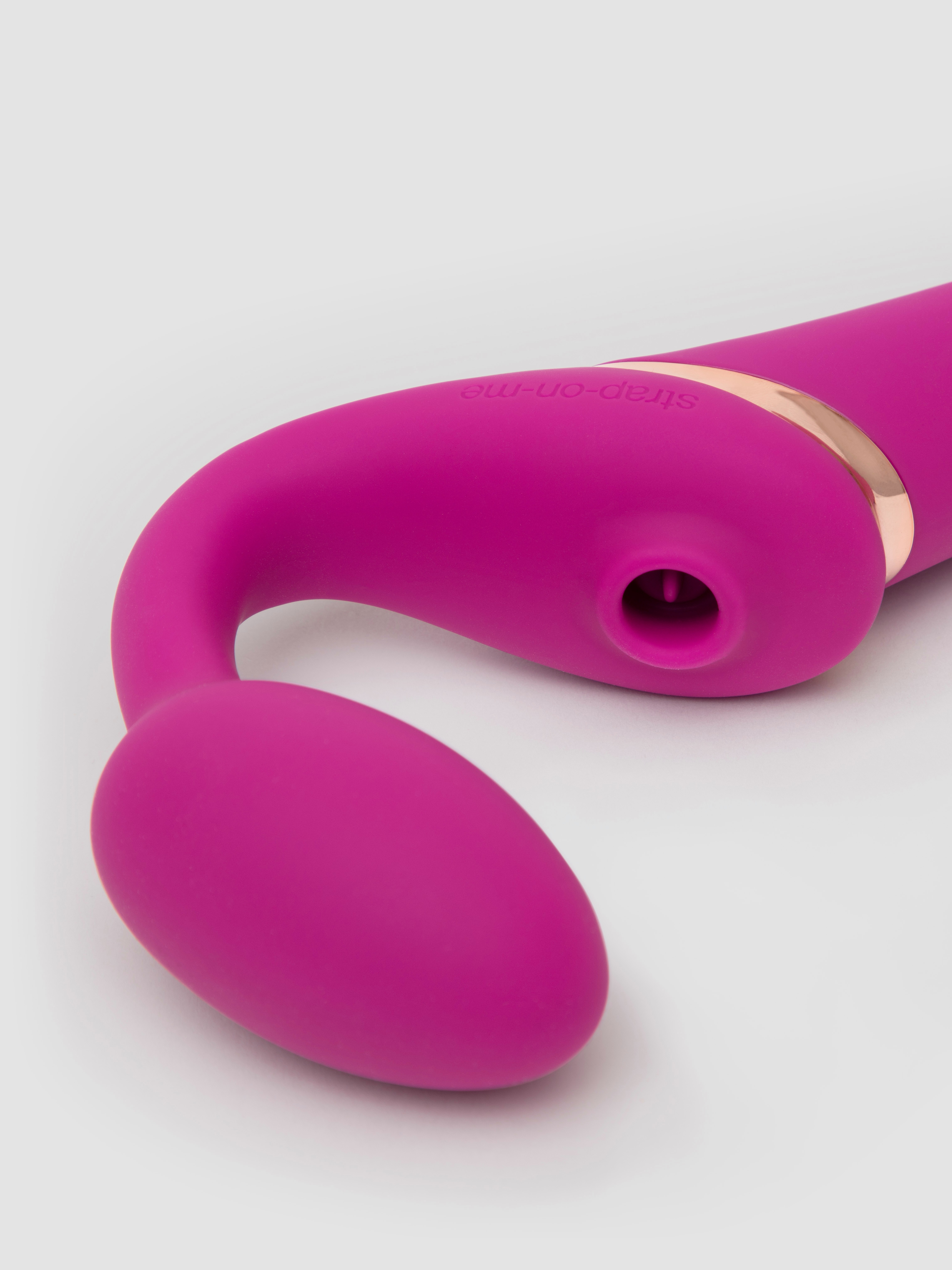 Strap-On-Me Licking Remote Control Vibrating Strapless Strap-On, Pink, hi-res