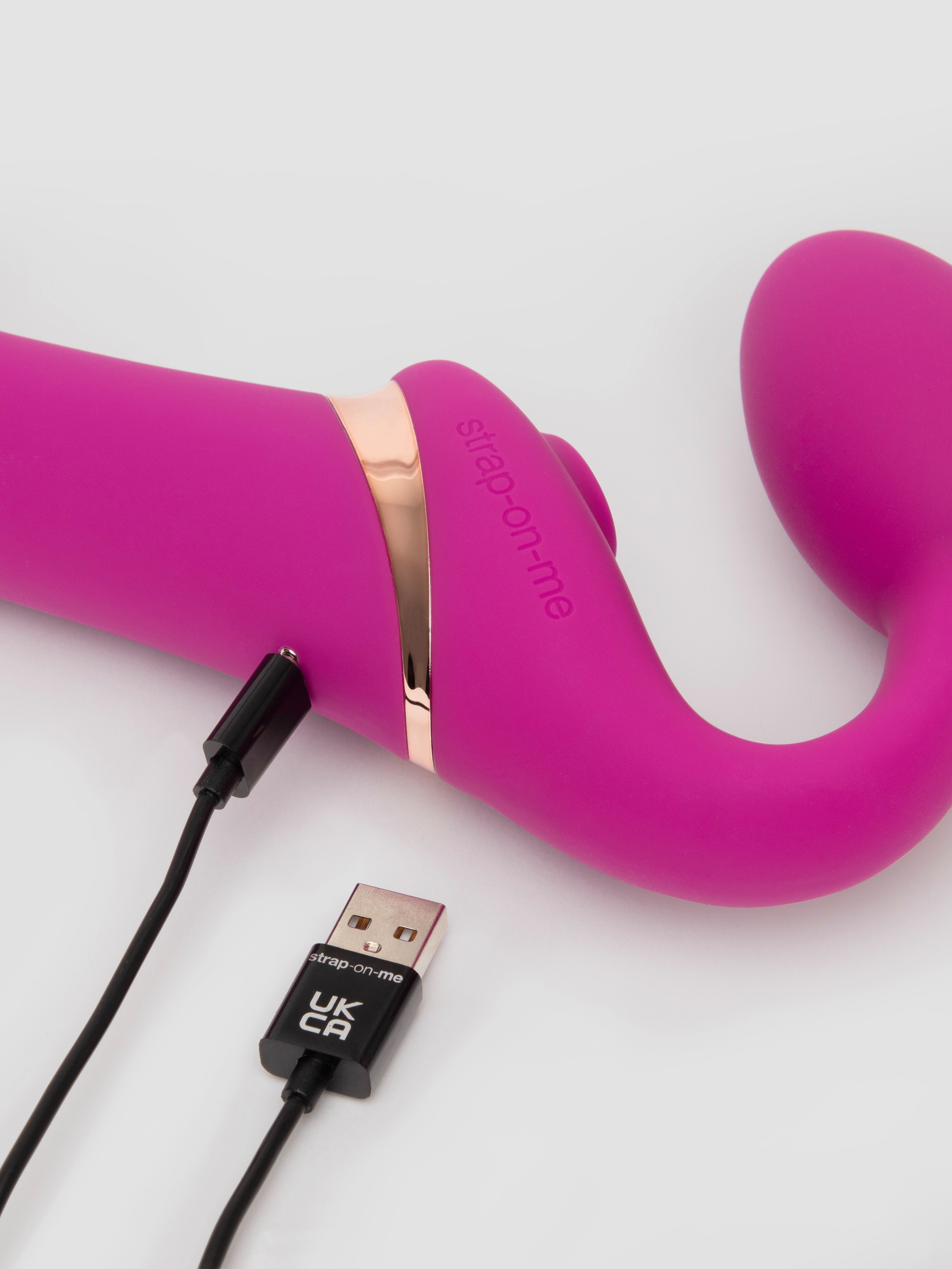 Strap-On-Me Licking Remote Control Vibrating Strapless Strap-On, Pink, hi-res