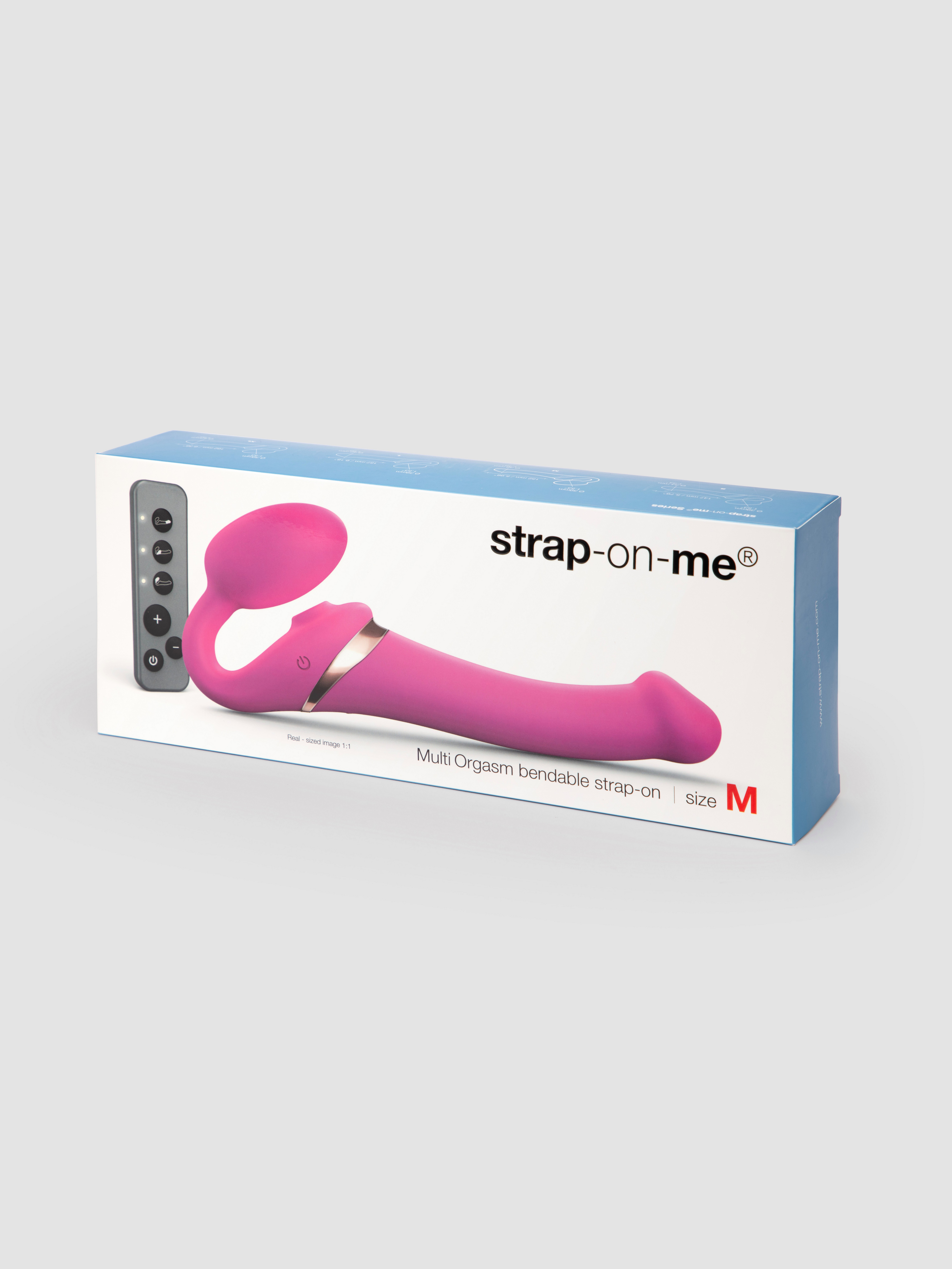 Strap-On-Me Licking Remote Control Vibrating Strapless Strap-On, Pink, hi-res