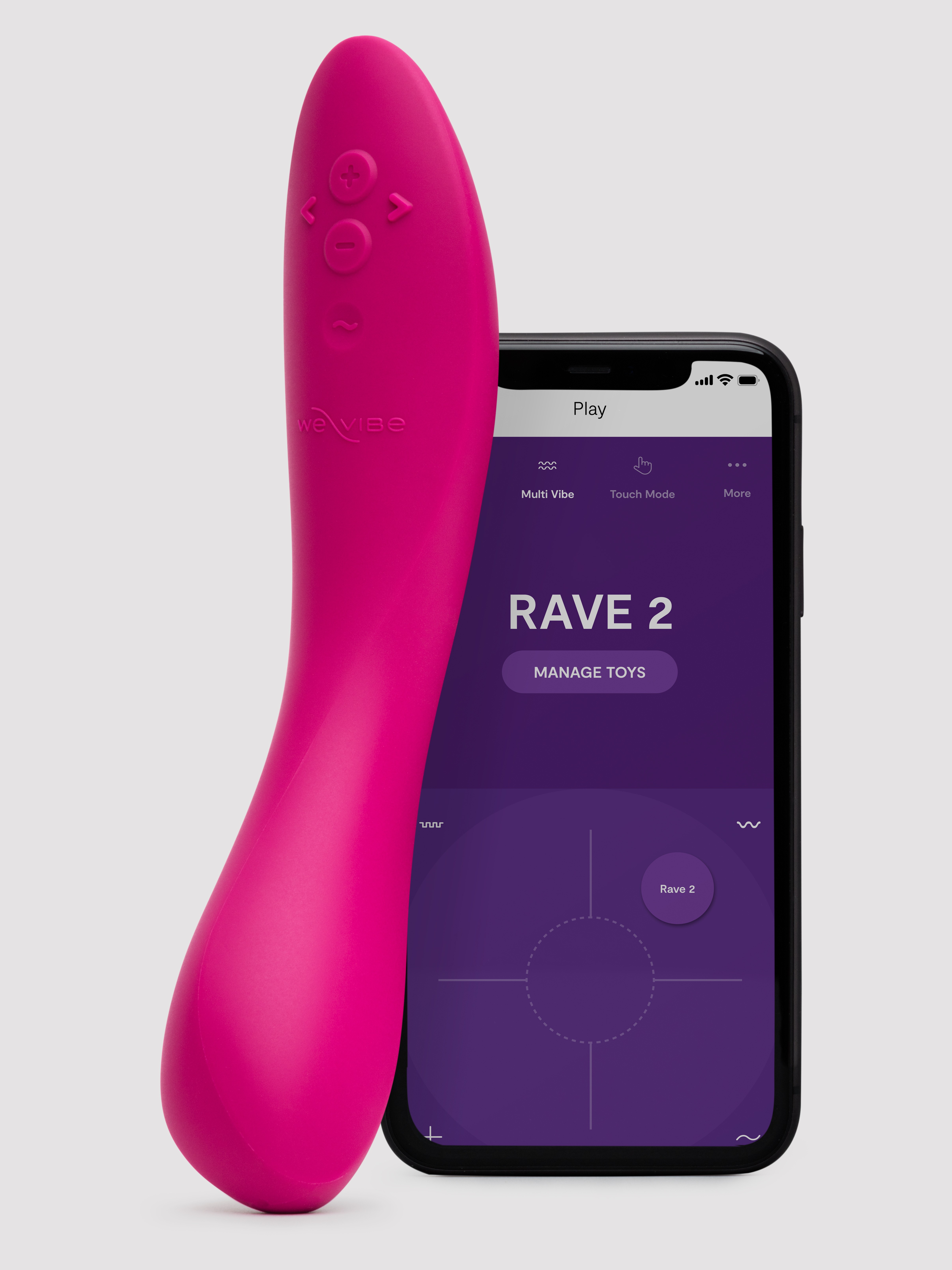 Image of We-Vibe Rave 2 App Controlled G-Spot Vibrator - Pink