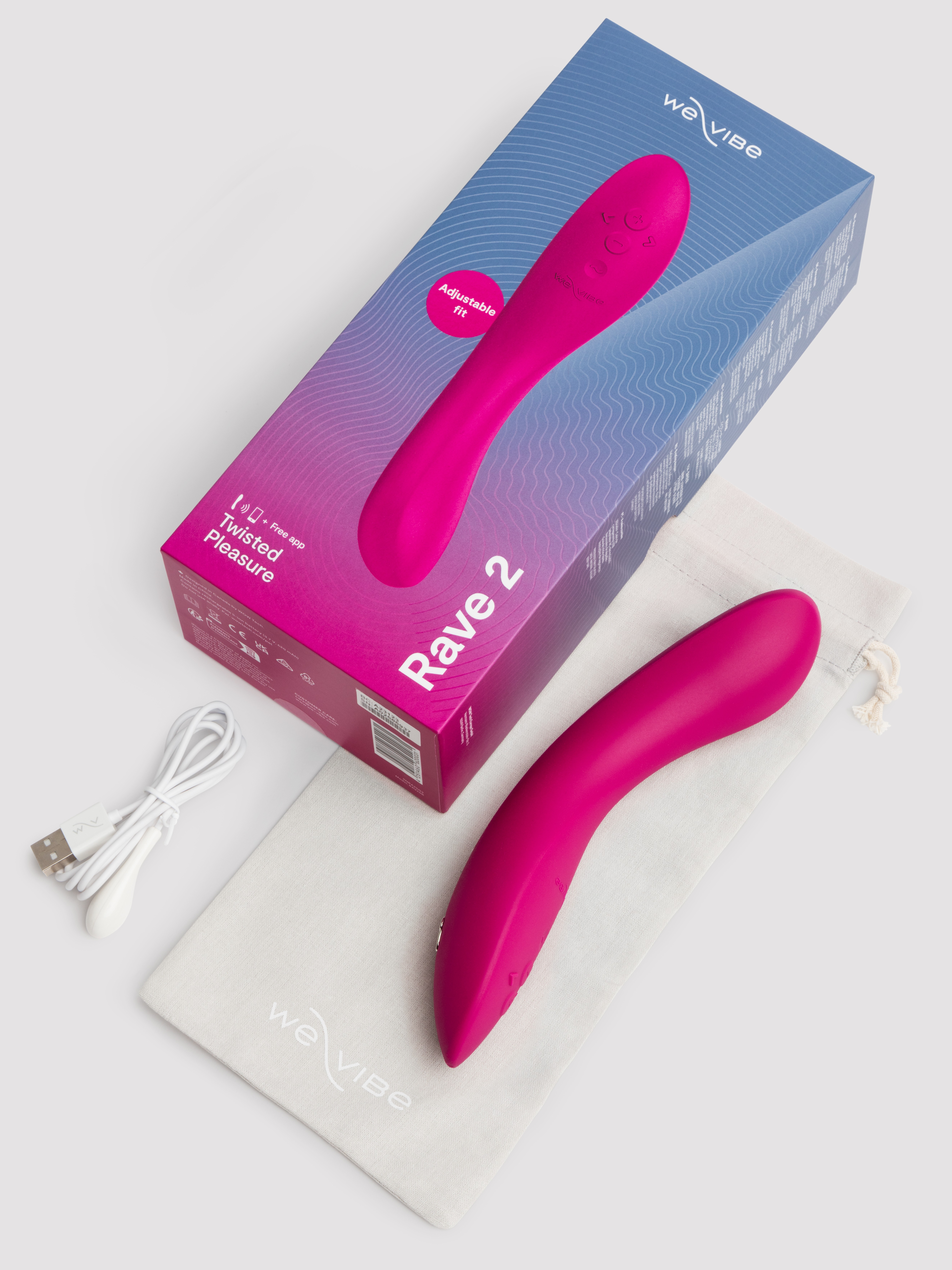 We-Vibe Rave 2 App Controlled G-Spot Vibrator, Pink, hi-res