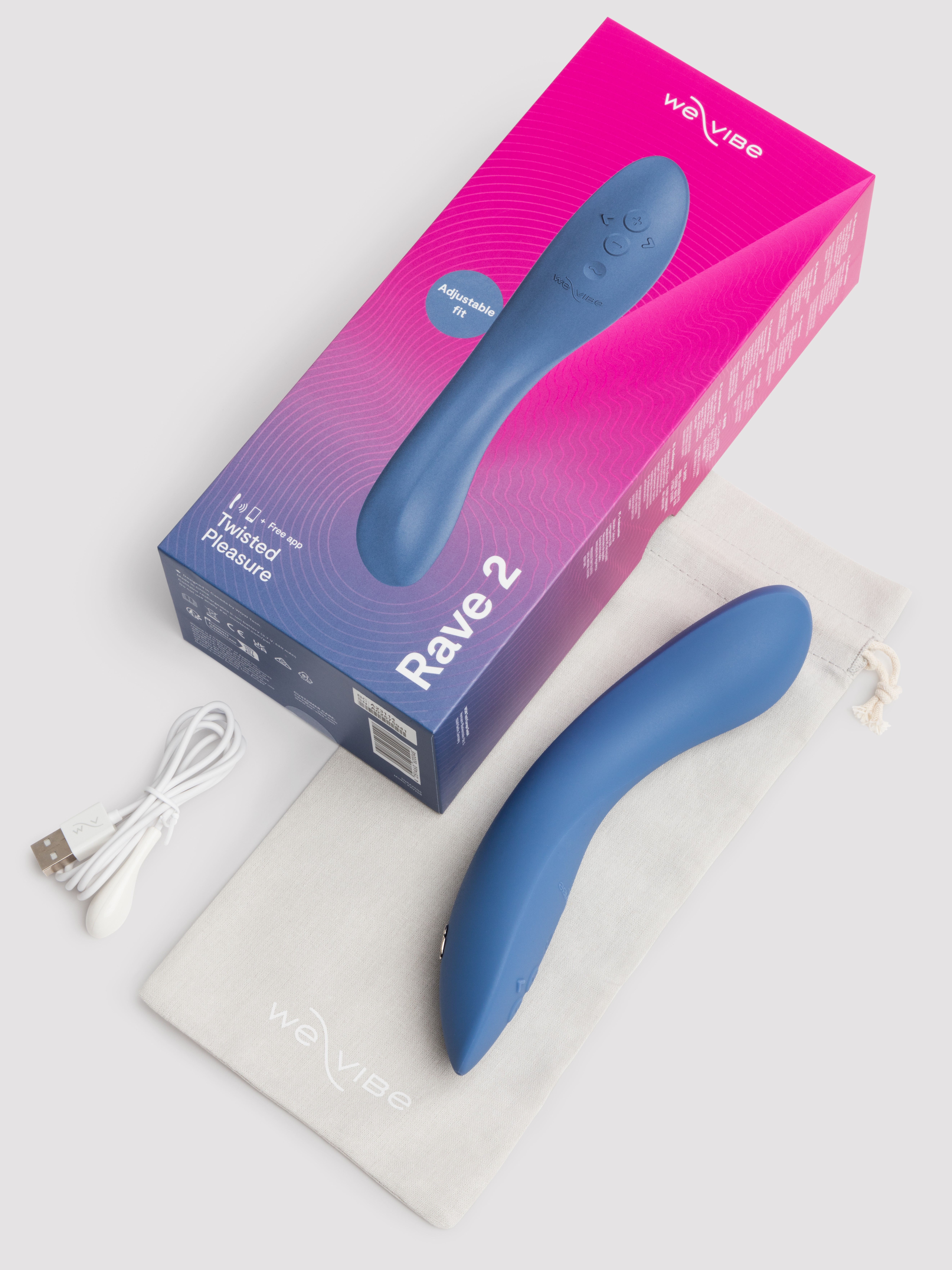 We-Vibe Rave 2 App Controlled G-Spot Vibrator, Blue, hi-res