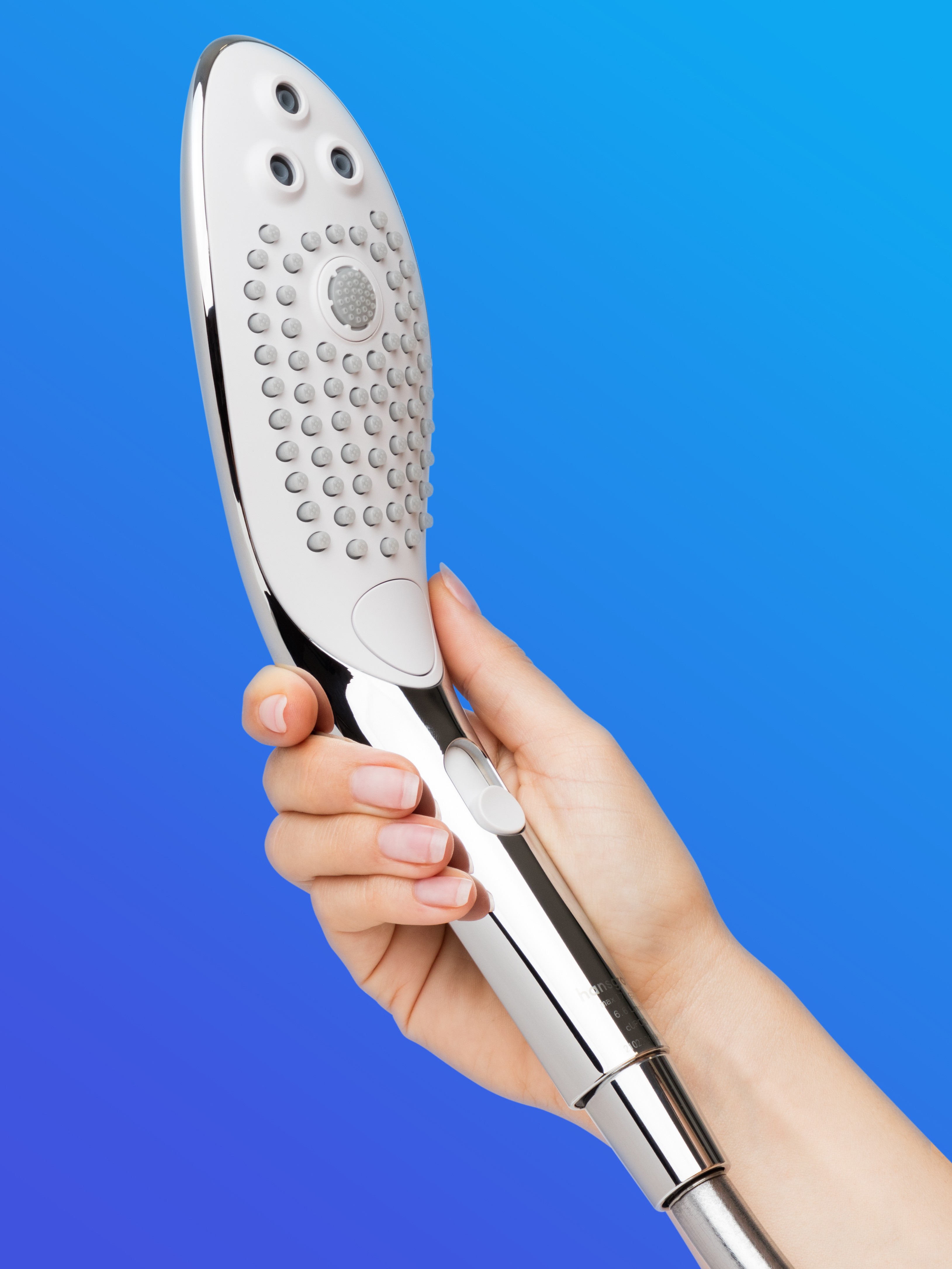 Image of Womanizer X hansgrohe Wave Clitoral Stimulation Shower Head - Silver