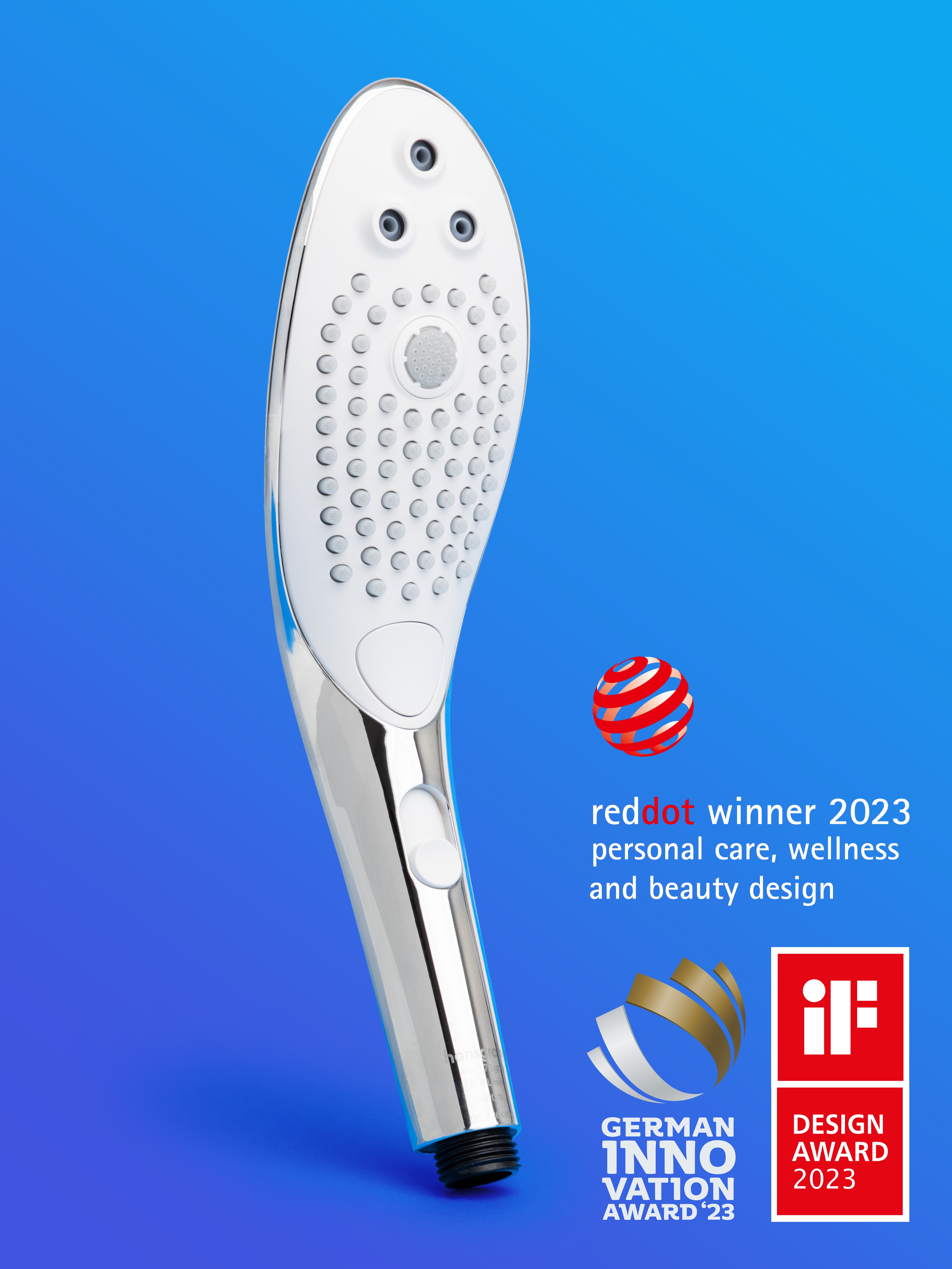 Womanizer X hansgrohe Wave Clitoral Stimulation Shower Head, Silver, hi-res