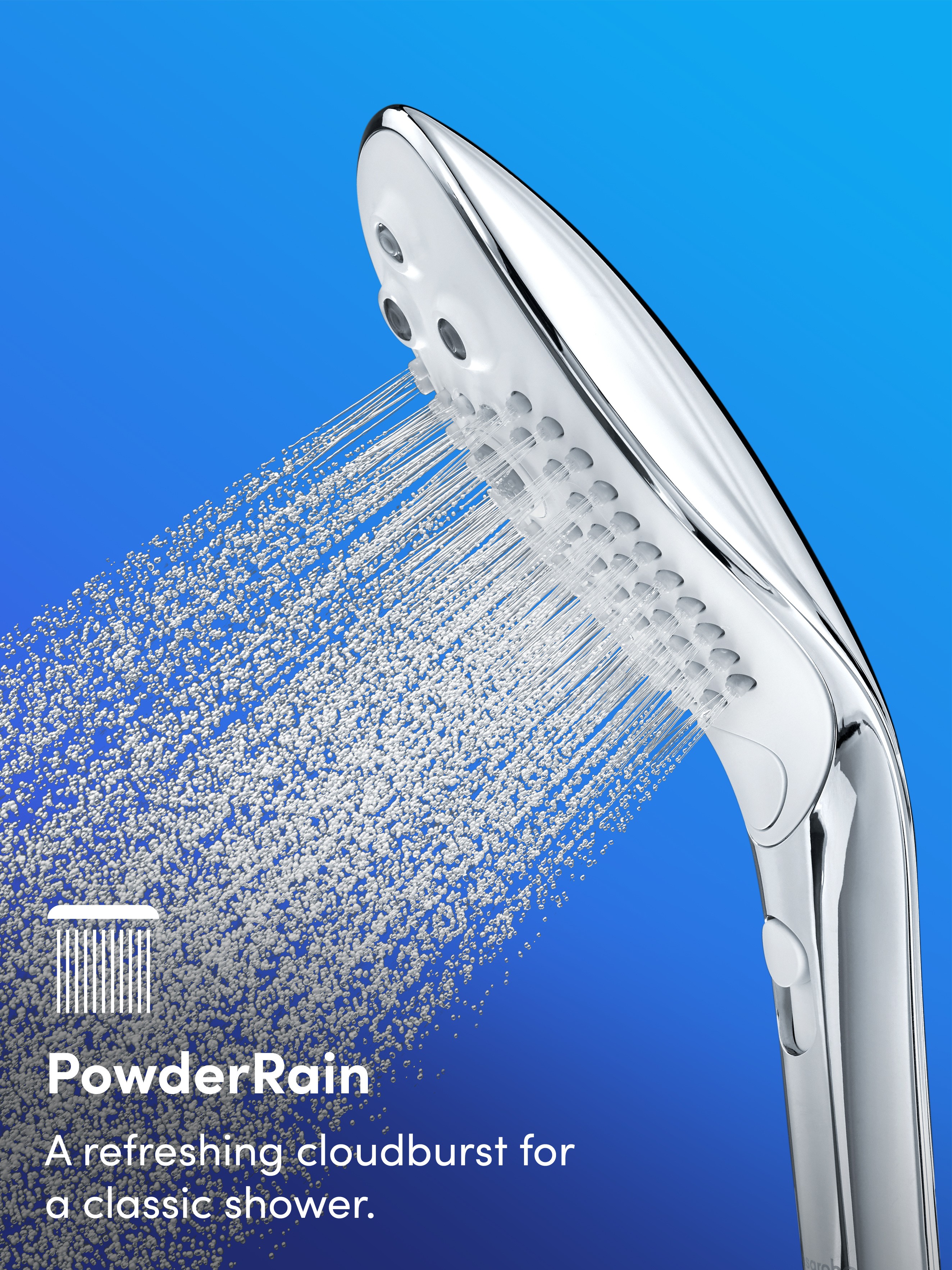 Womanizer X hansgrohe Wave Clitoral Stimulation Shower Head, Silver, hi-res
