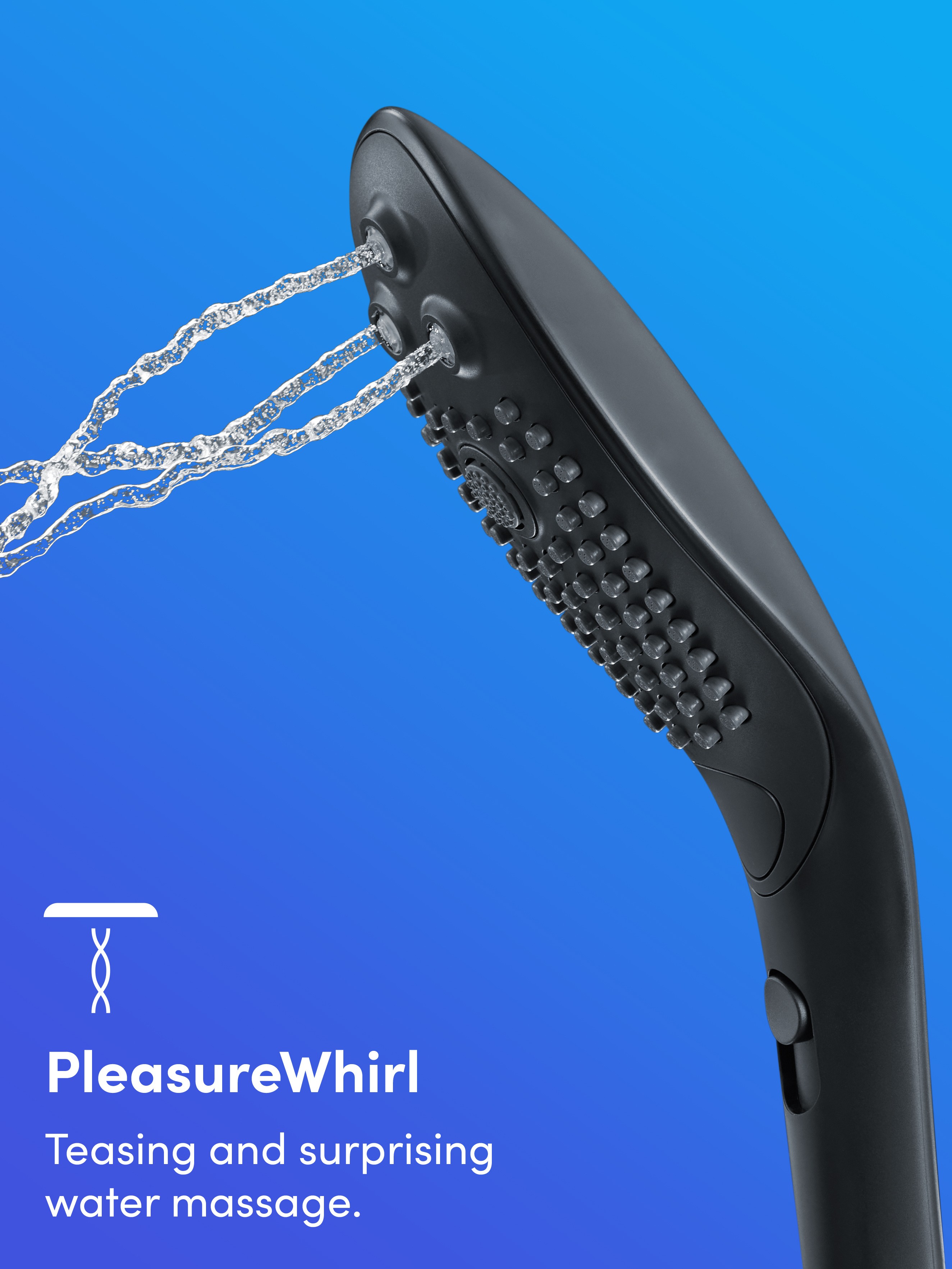 Womanizer X hansgrohe Wave Clitoral Stimulation Shower Head, Black, hi-res