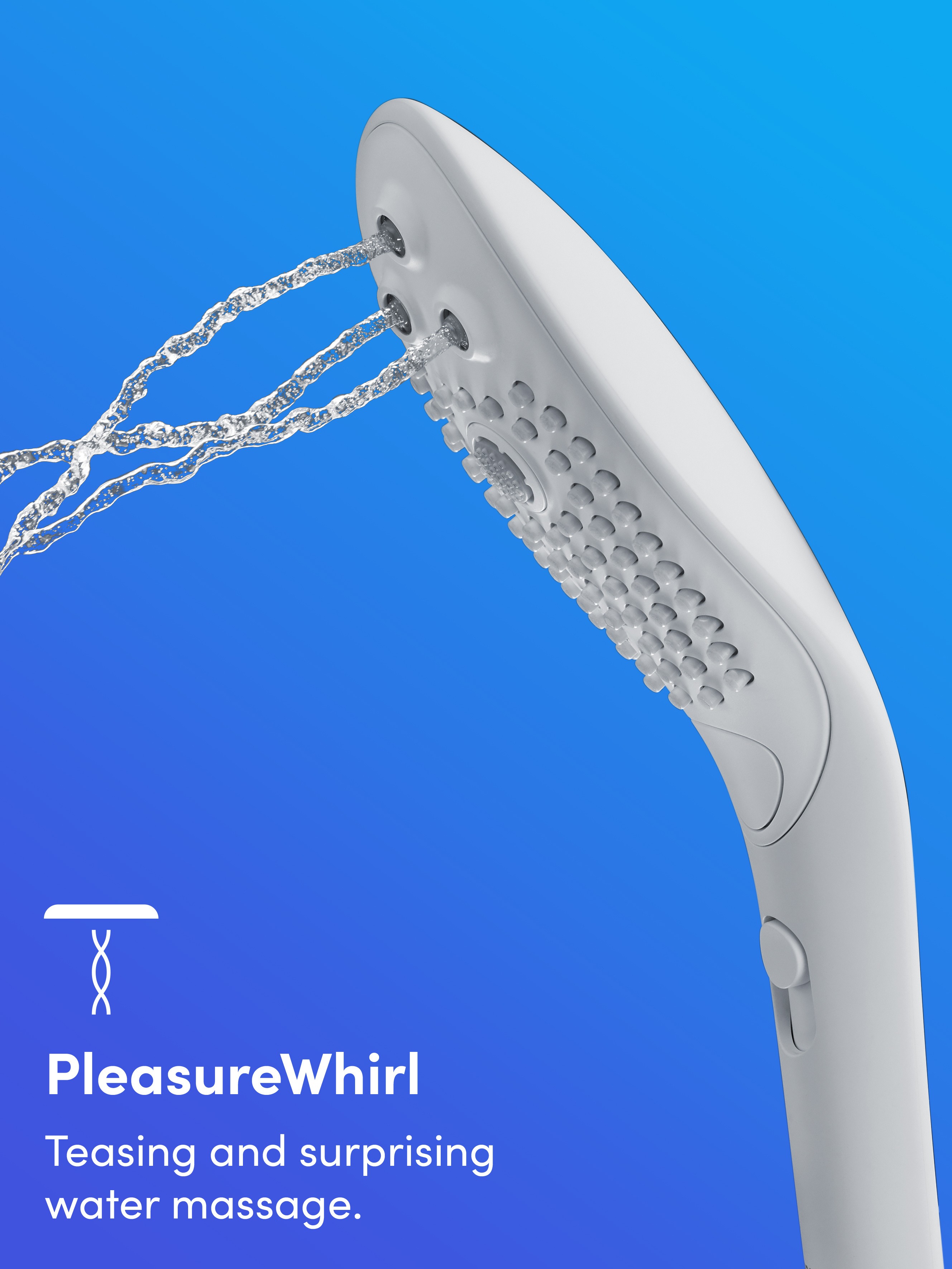 Womanizer X hansgrohe Wave Clitoral Stimulation Shower Head, White, hi-res