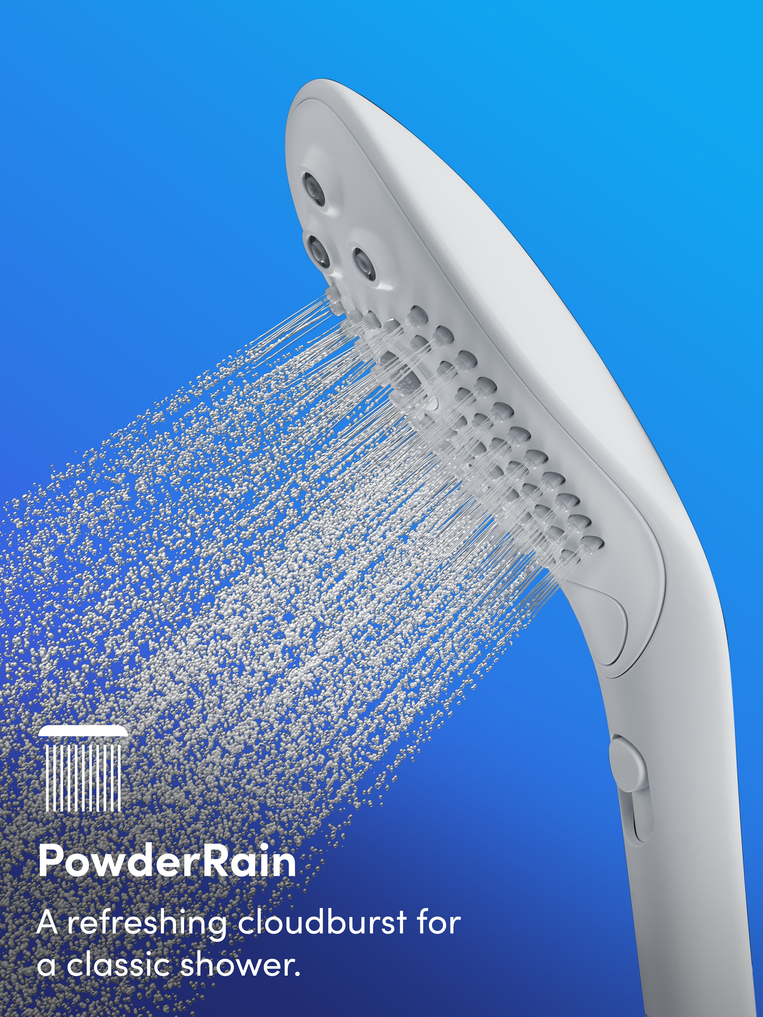 Womanizer X hansgrohe Wave Clitoral Stimulation Shower Head, White, hi-res