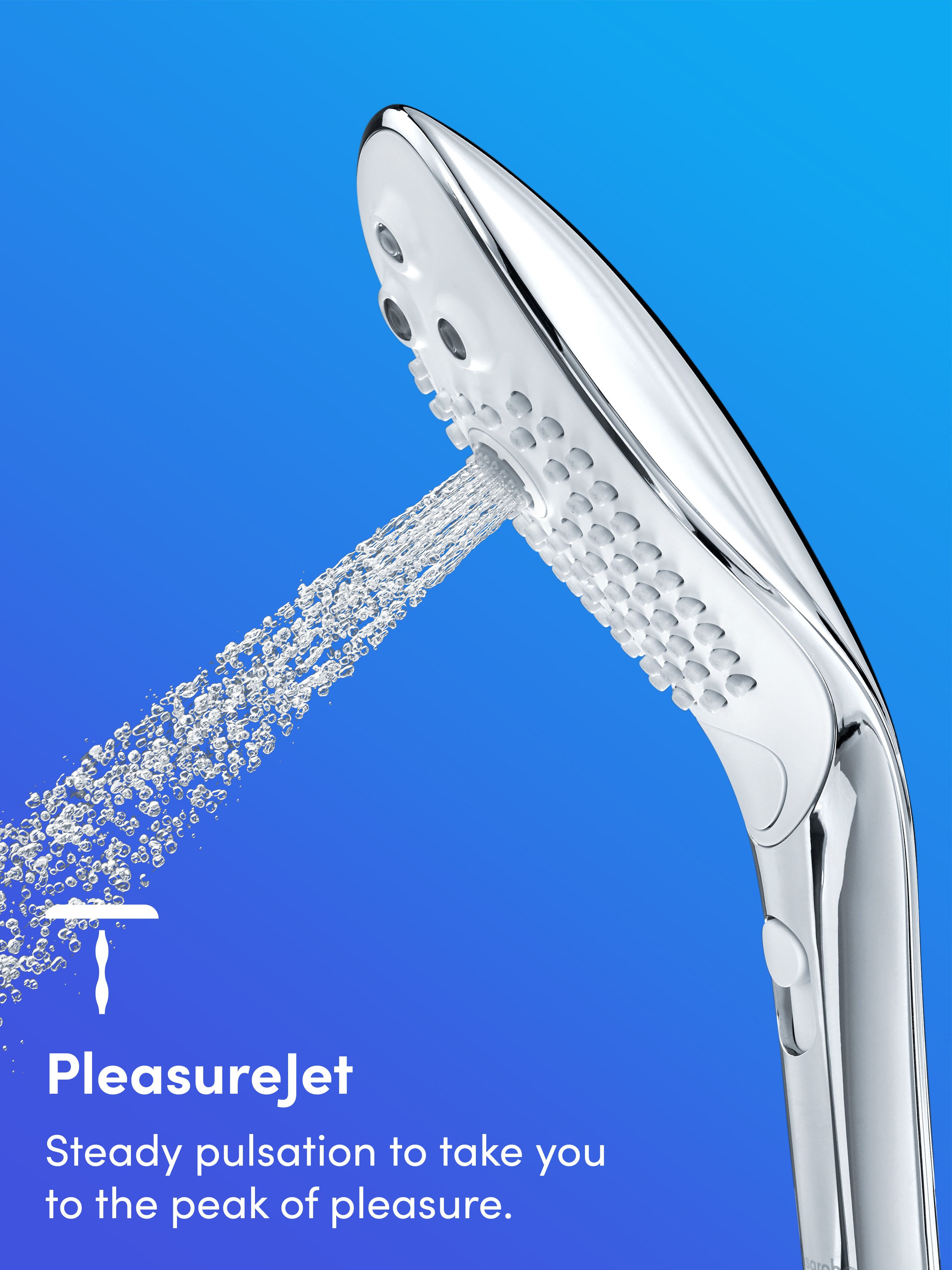 Womanizer X hansgrohe Wave Clitoral Stimulation Shower Head, Silver, hi-res