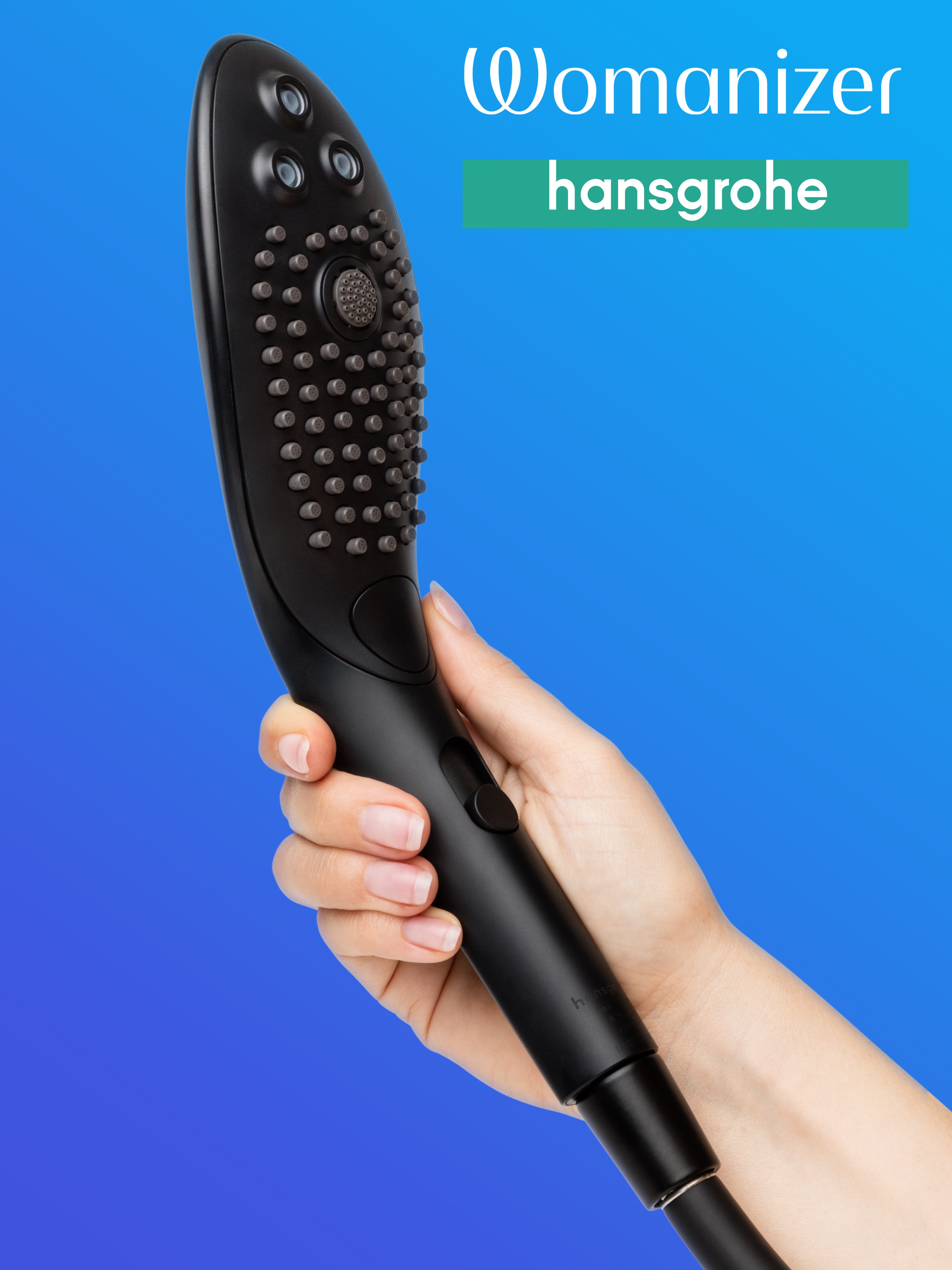 Womanizer X hansgrohe Wave Clitoral Stimulation Shower Head, Black, hi-res