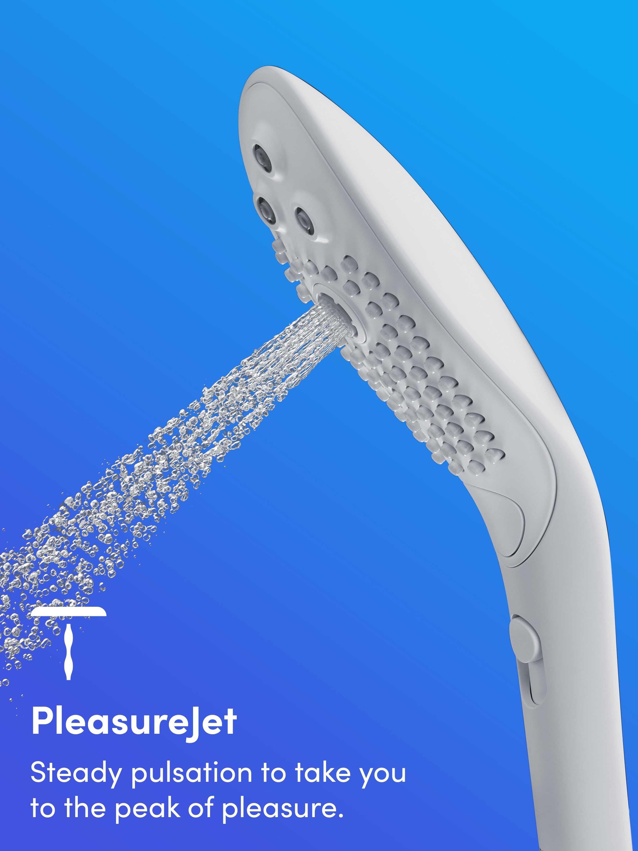 Womanizer X hansgrohe Wave Clitoral Stimulation Shower Head, White, hi-res