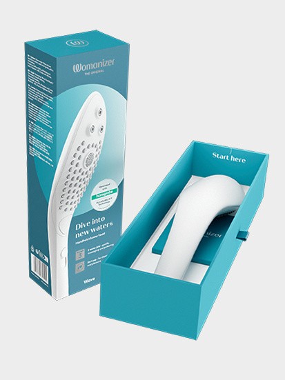 Womanizer X hansgrohe Wave Clitoral Stimulation Shower Head, White, hi-res