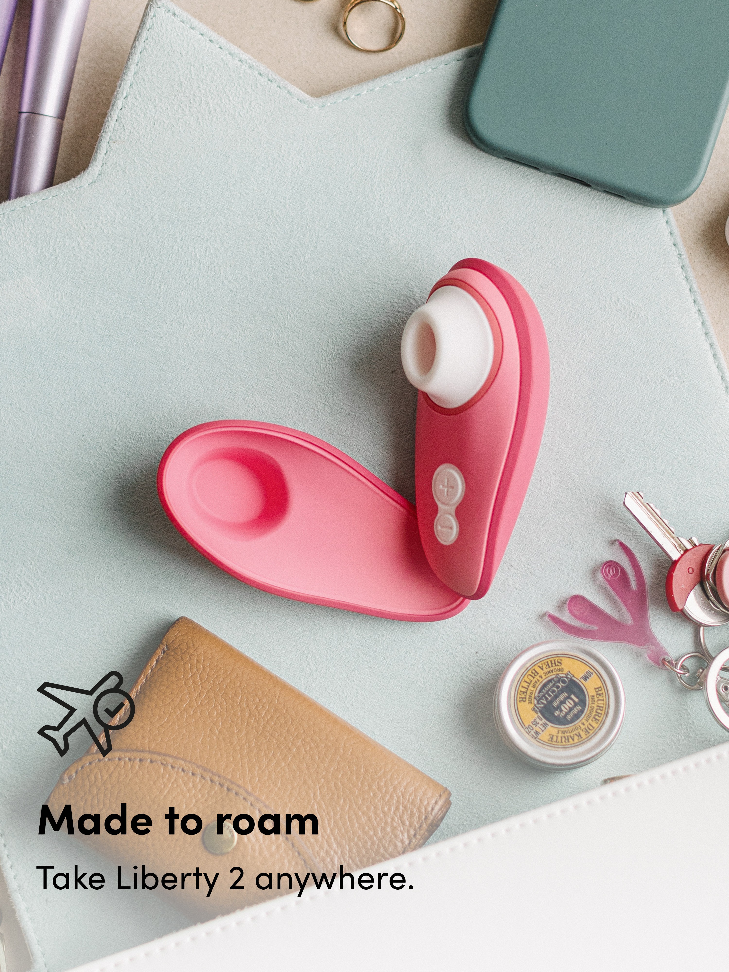 Womanizer Liberty 2 Travel Clitoral Suction Stimulator, Orange, hi-res