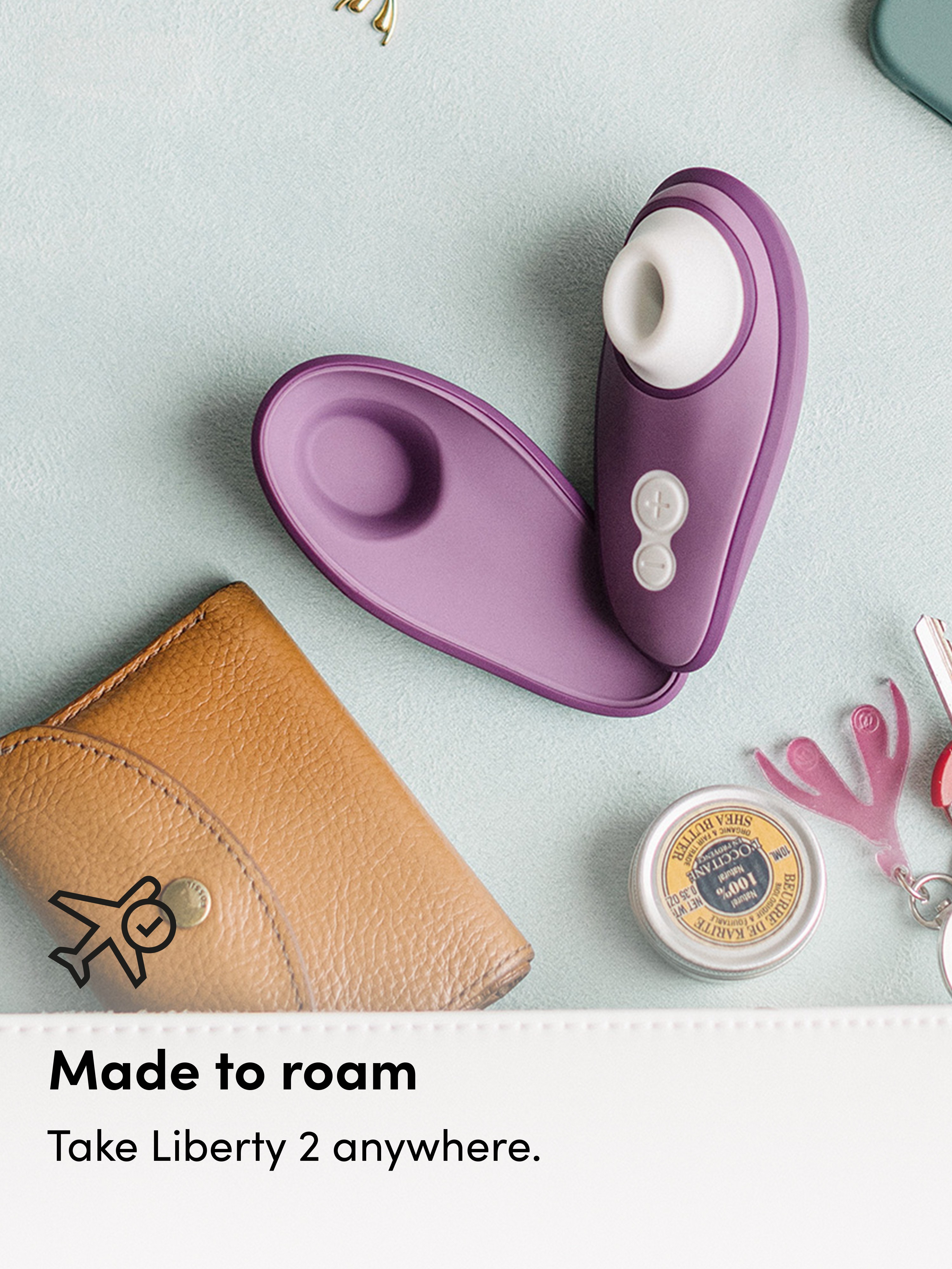 Womanizer Liberty 2 Travel Clitoral Suction Stimulator, Purple, hi-res