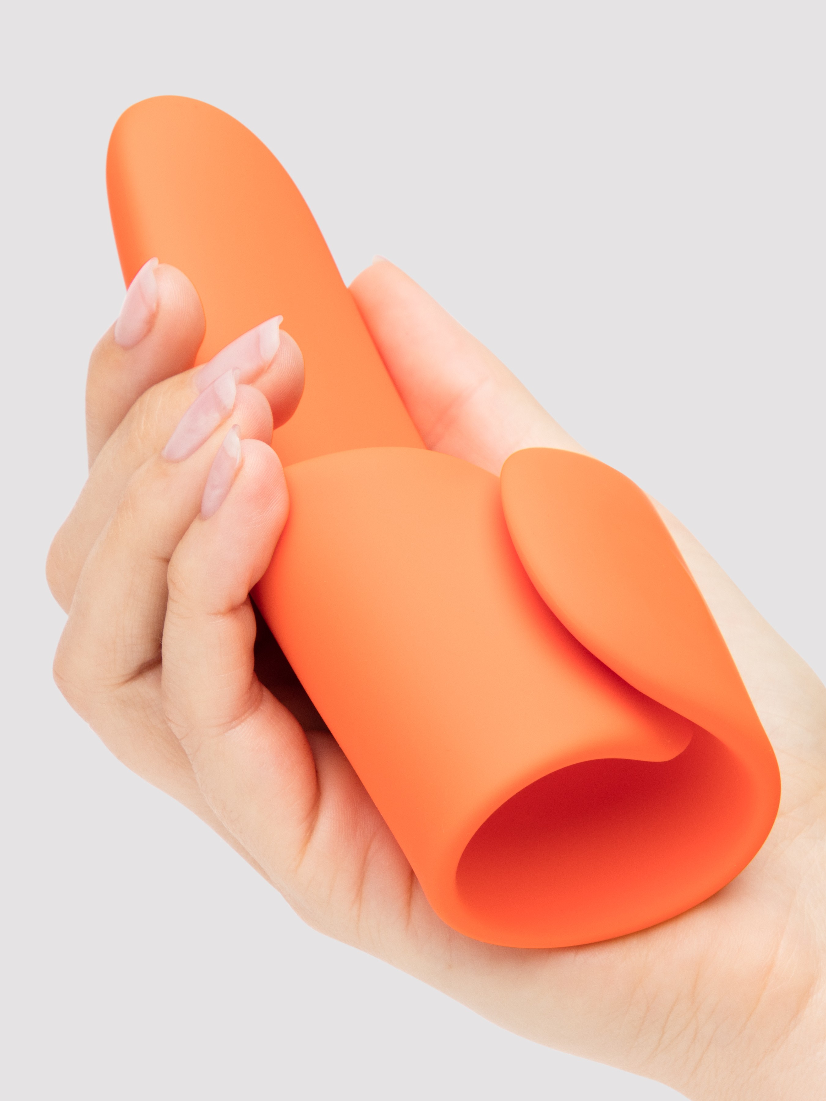 Luddi Ziggy Rechargeable Unisex Accessible Silicone Vibrator, Orange, hi-res