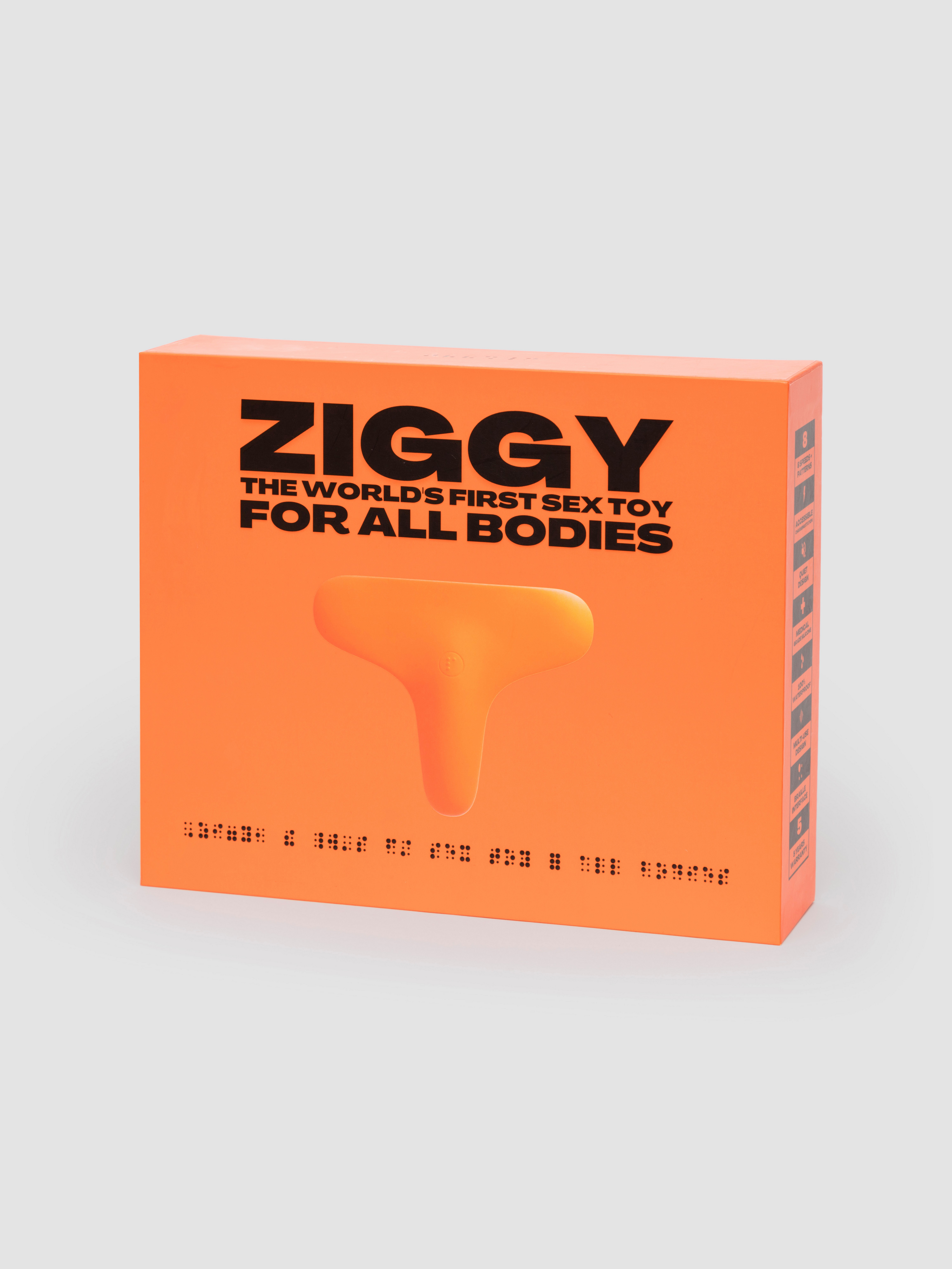 Luddi Ziggy Rechargeable Unisex Accessible Silicone Vibrator, Orange, hi-res