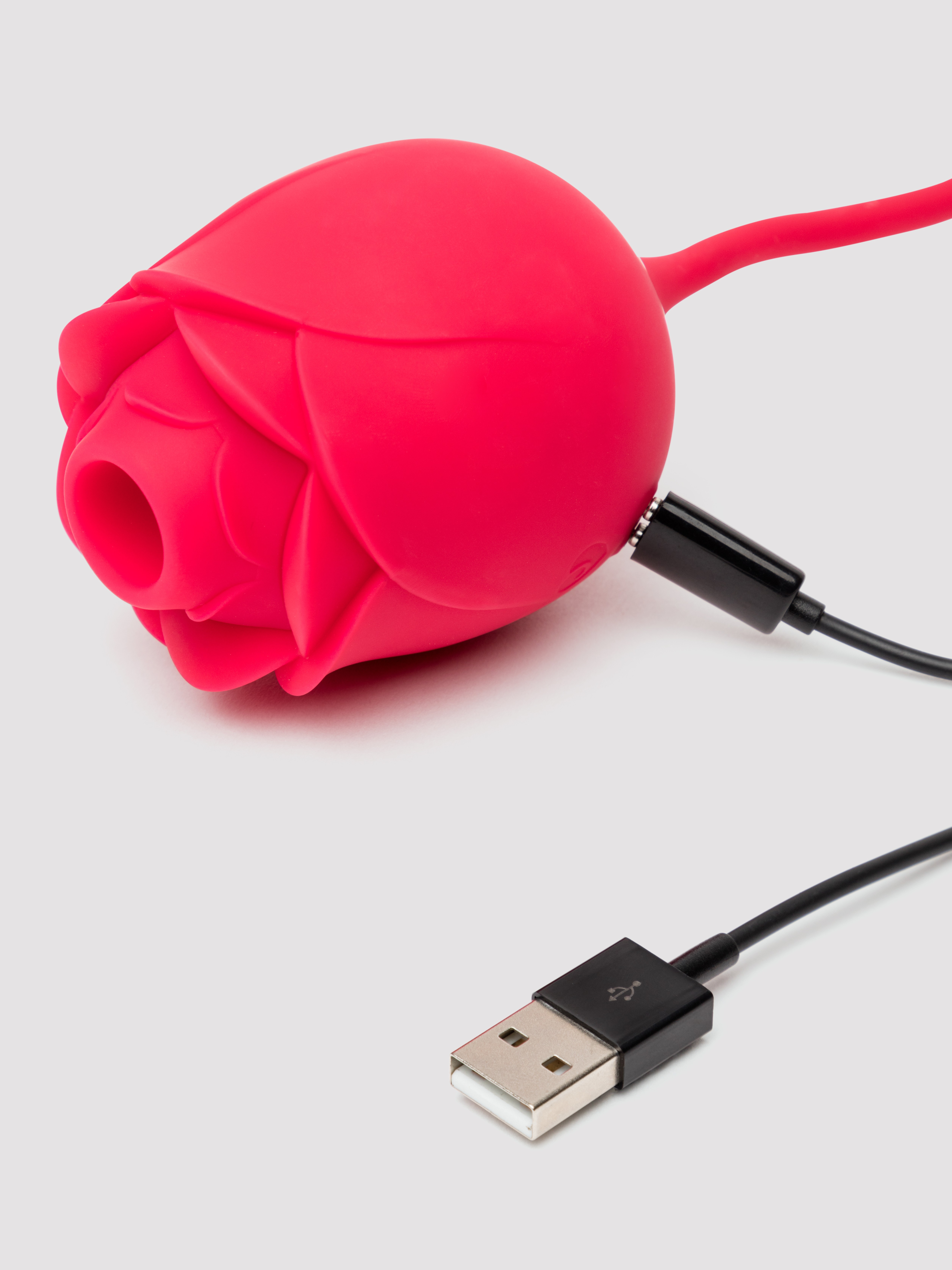 Lovehoney Power Petal 2-in-1 Clitoral Suction Stimulator with Thrusting Egg Vibrator, Red, hi-res