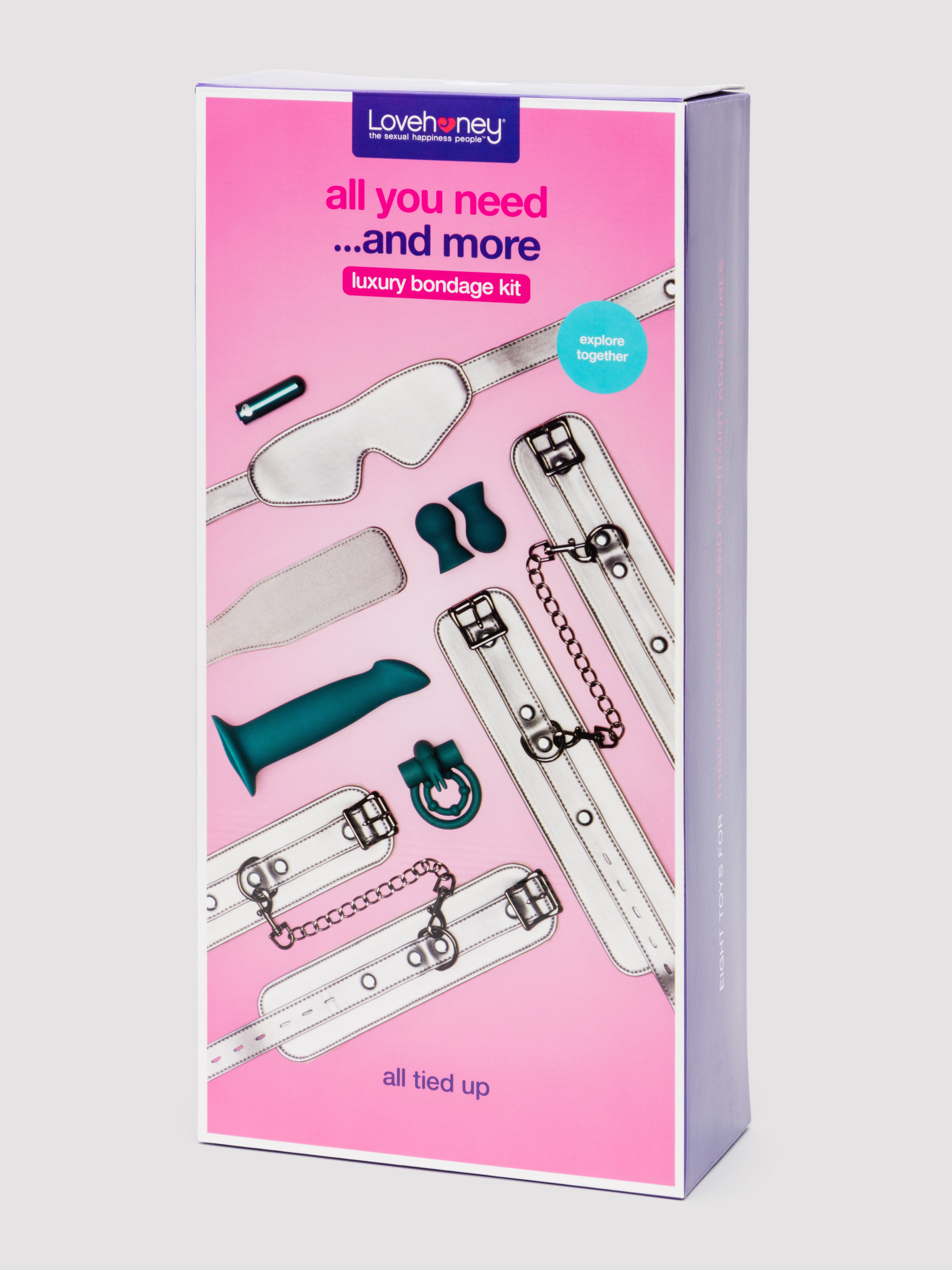 Lovehoney All You Need And More Bondage Kit (8 Piece), Black, hi-res