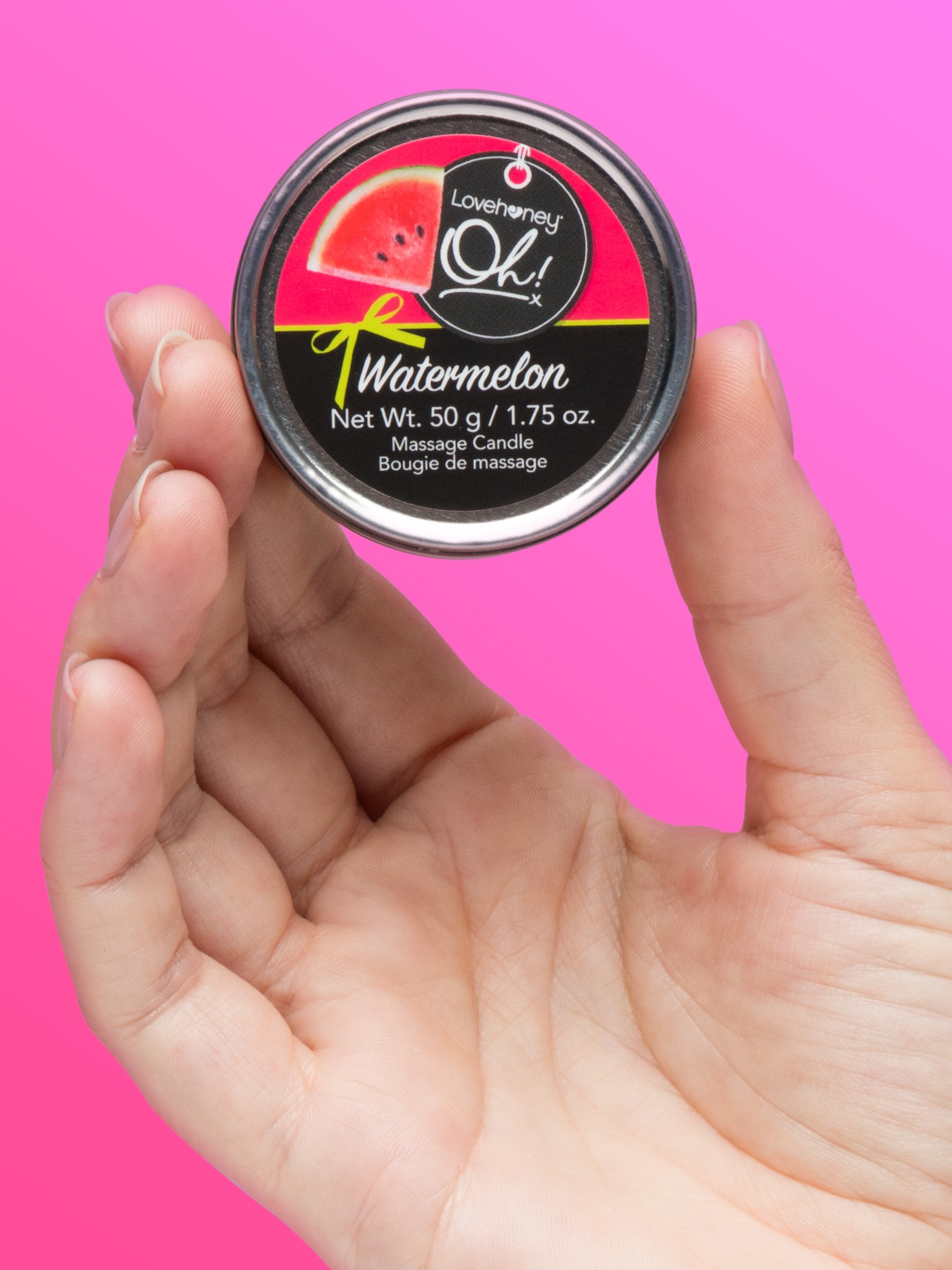 Lovehoney Watermelon Massage Candle 60g, , hi-res