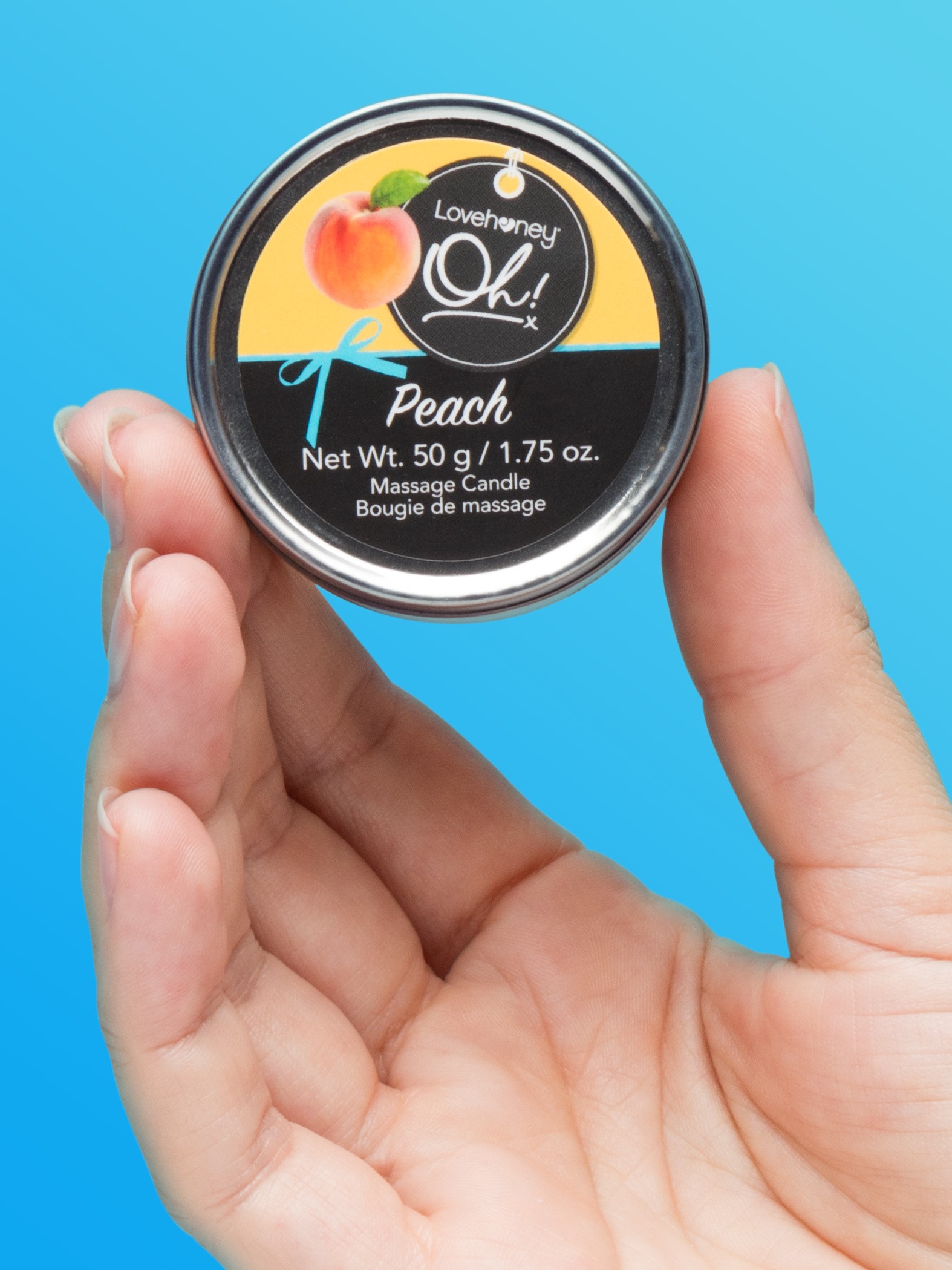 Lovehoney Oh! Peach Massage Candle 60g, , hi-res