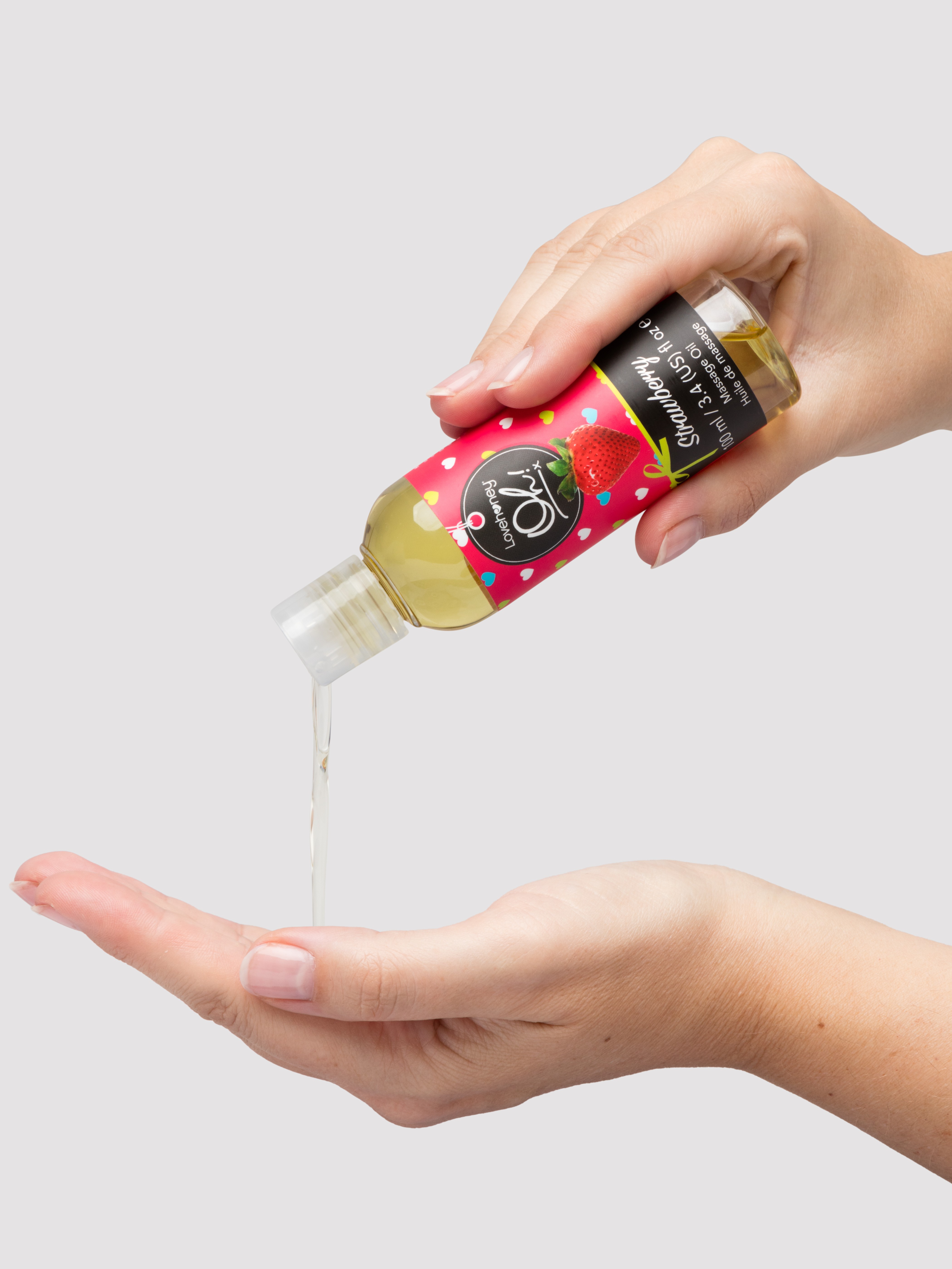 Lovehoney Strawberry Kissable Massage Oil 100ml, , hi-res