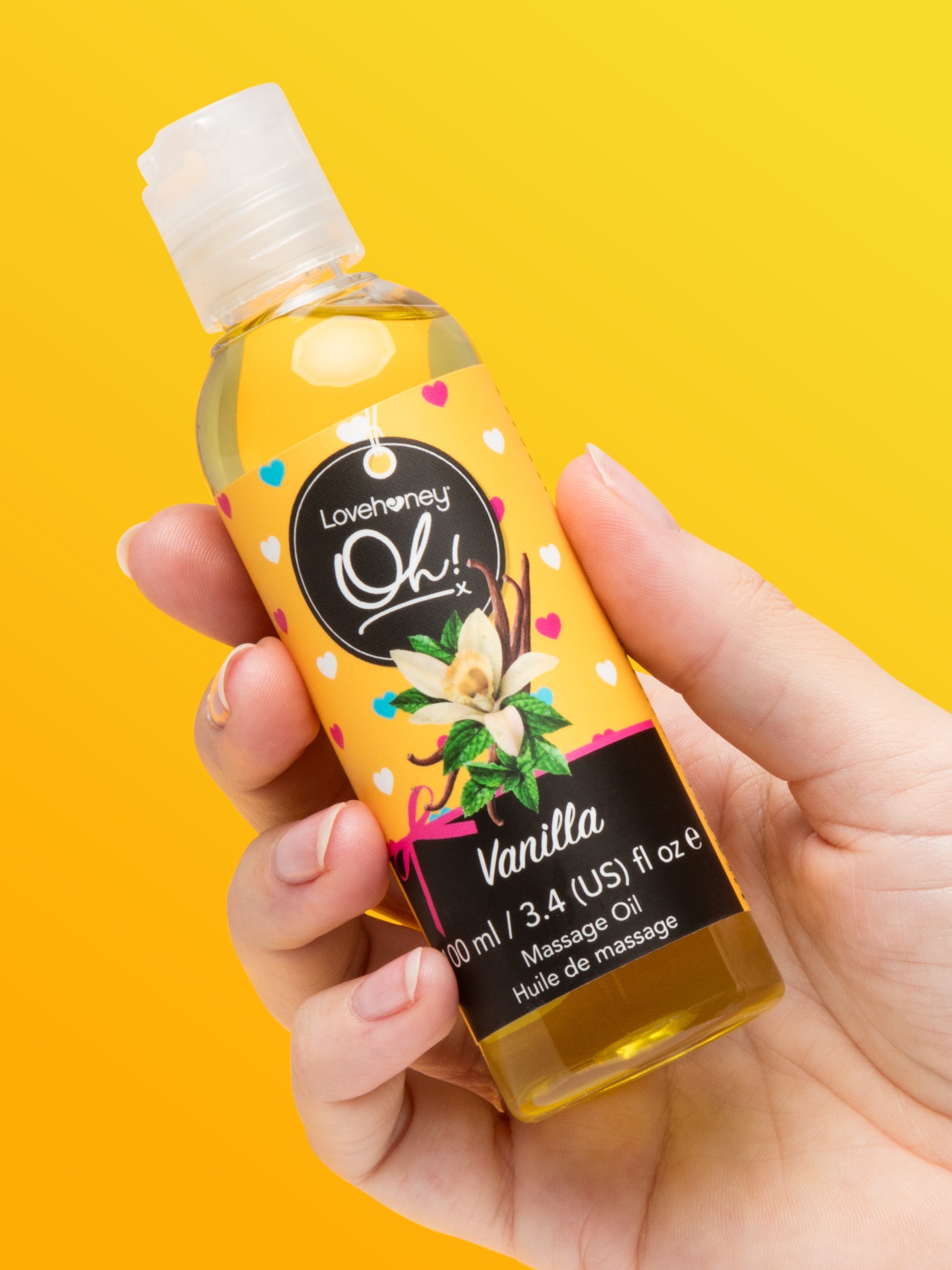Lovehoney Oh! Vanilla Kissable Massage Oil 100ml, , hi-res