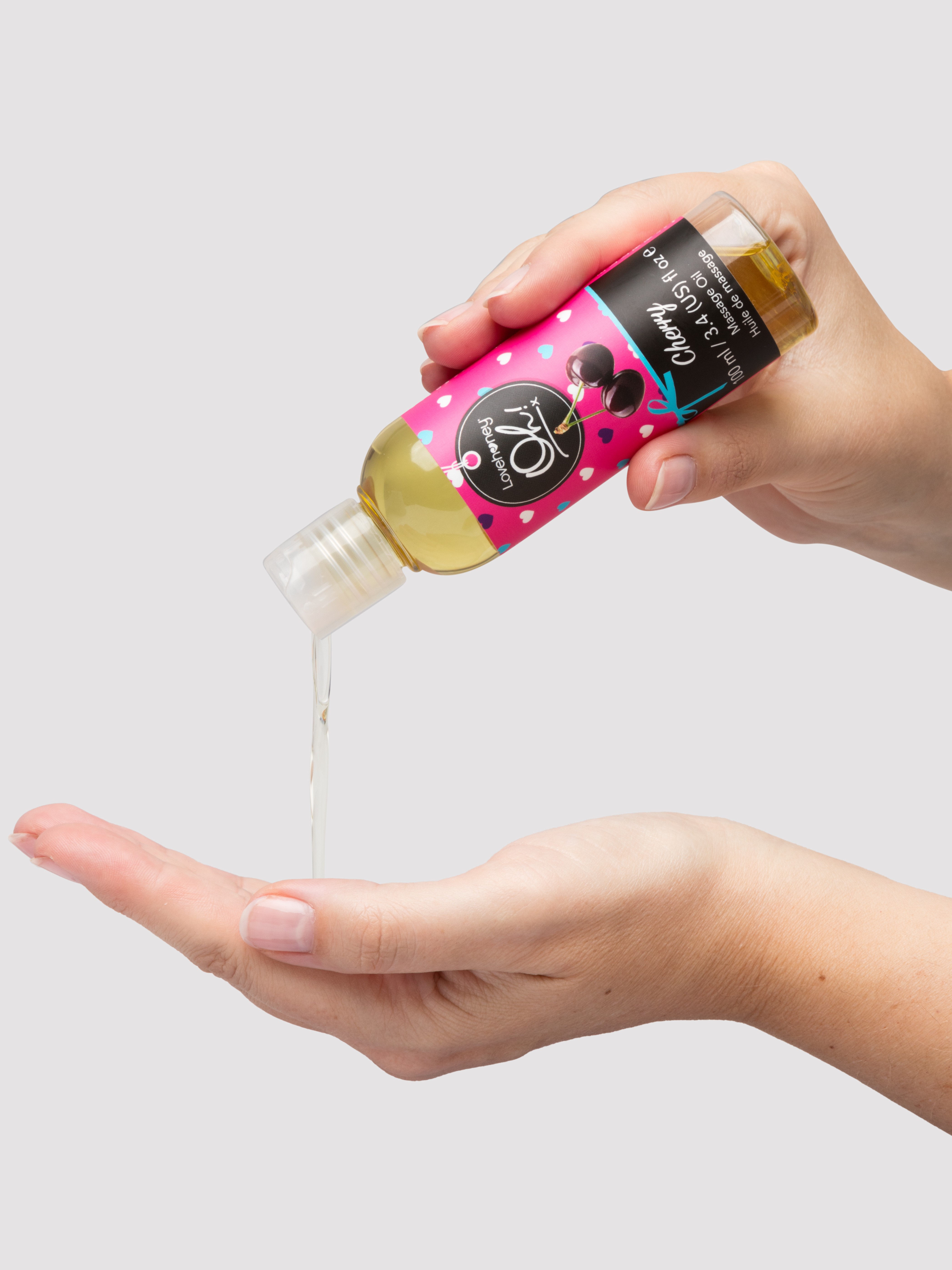 Lovehoney Oh! Cherry Kissable Massage Oil 3.4 fl oz, , hi-res