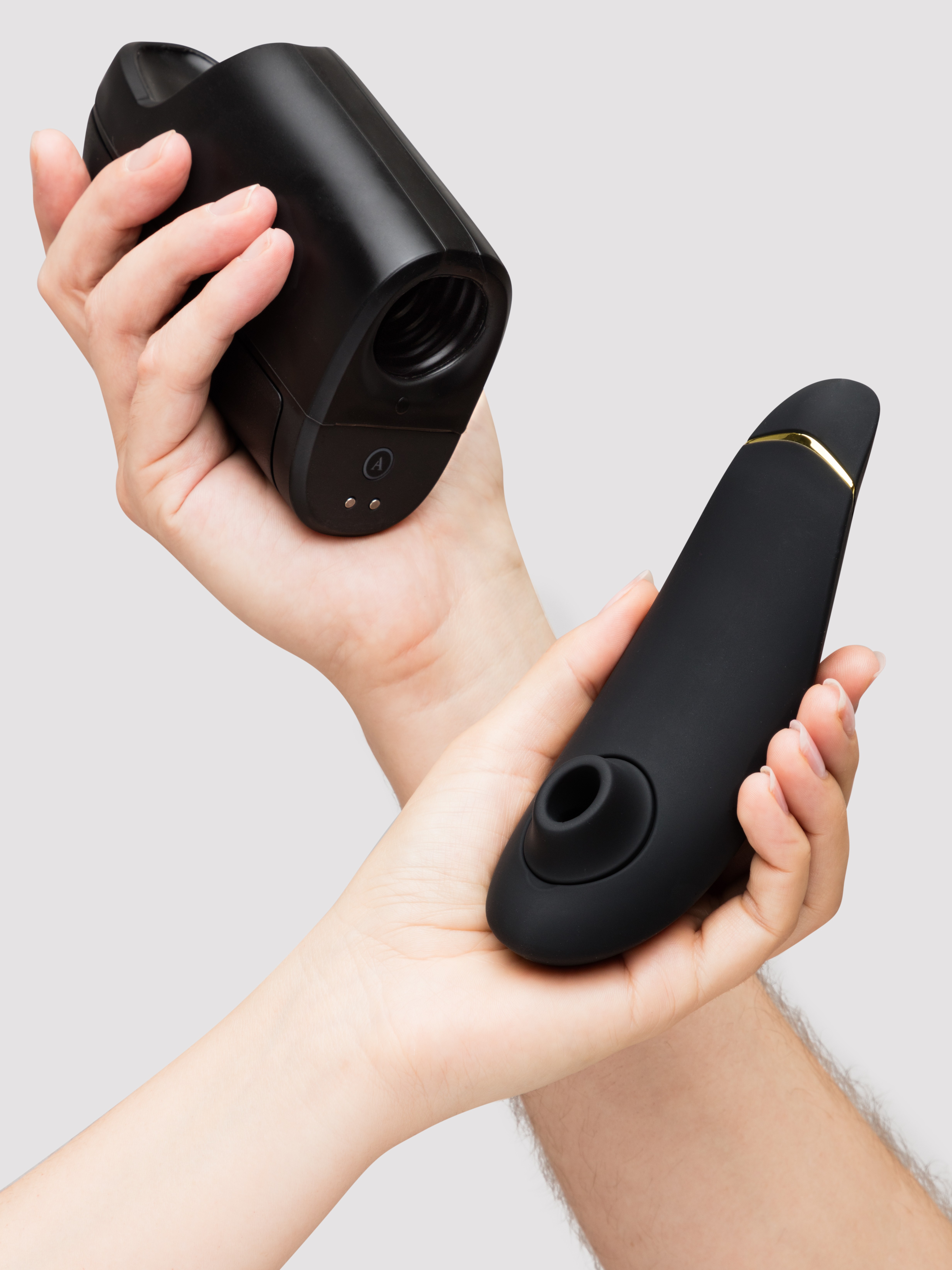 Image of Womanizer X Arcwave Pleasure Pair Premium Couple's Kit - Black