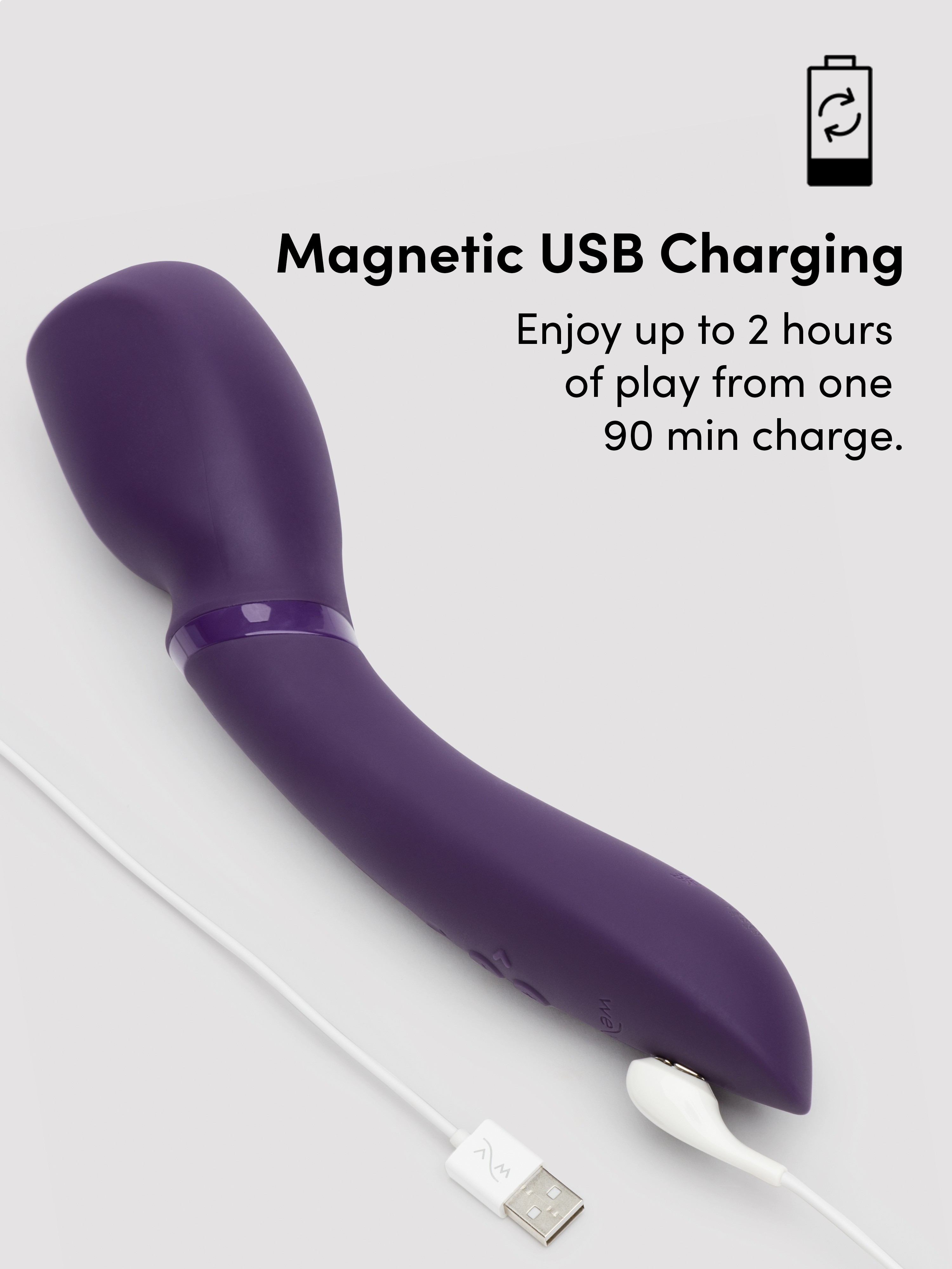 We-Vibe Wand 2 App Controlled Wand Massager, Purple, hi-res