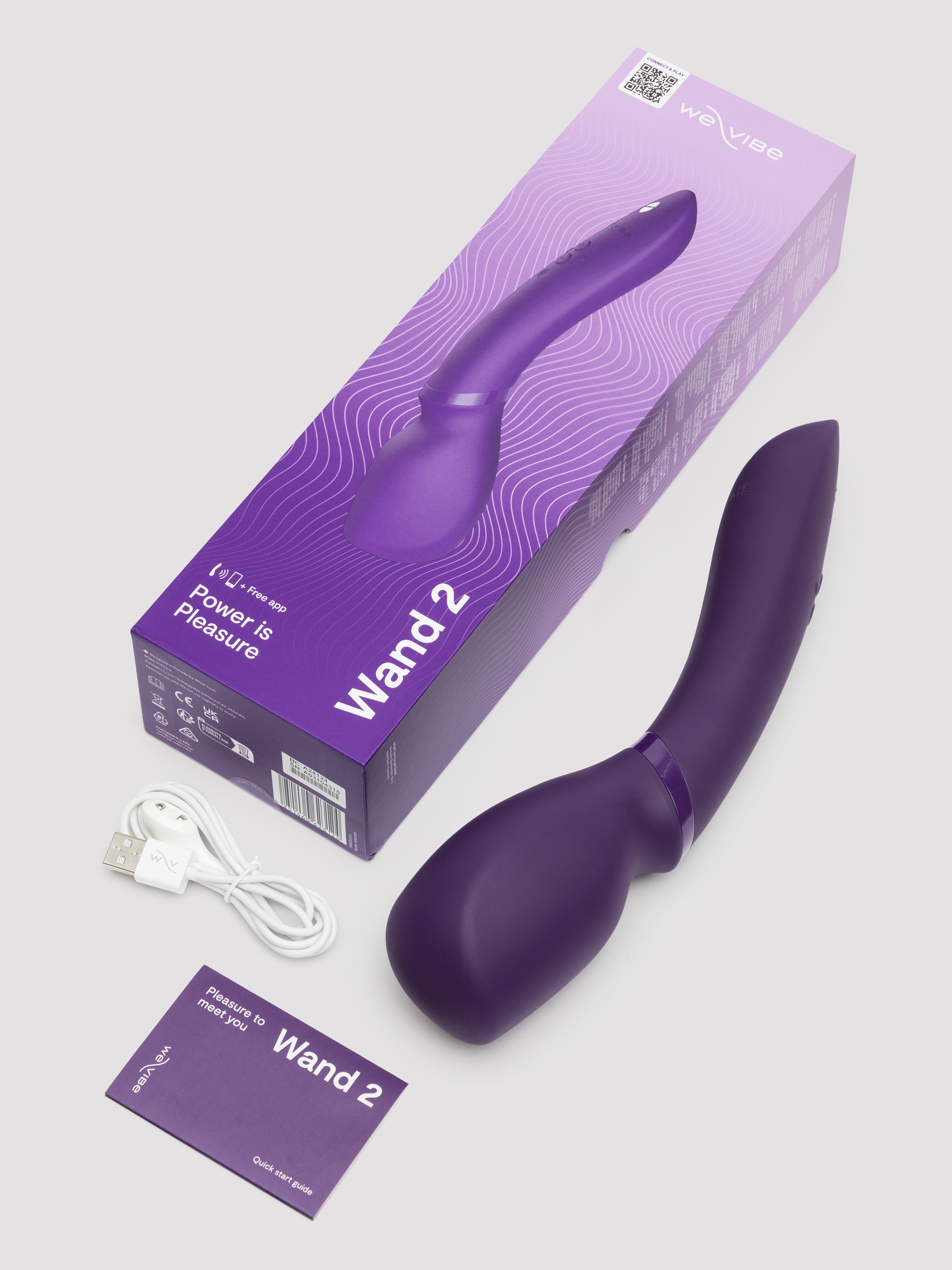 We-Vibe Wand 2 App Controlled Wand Massager, Purple, hi-res