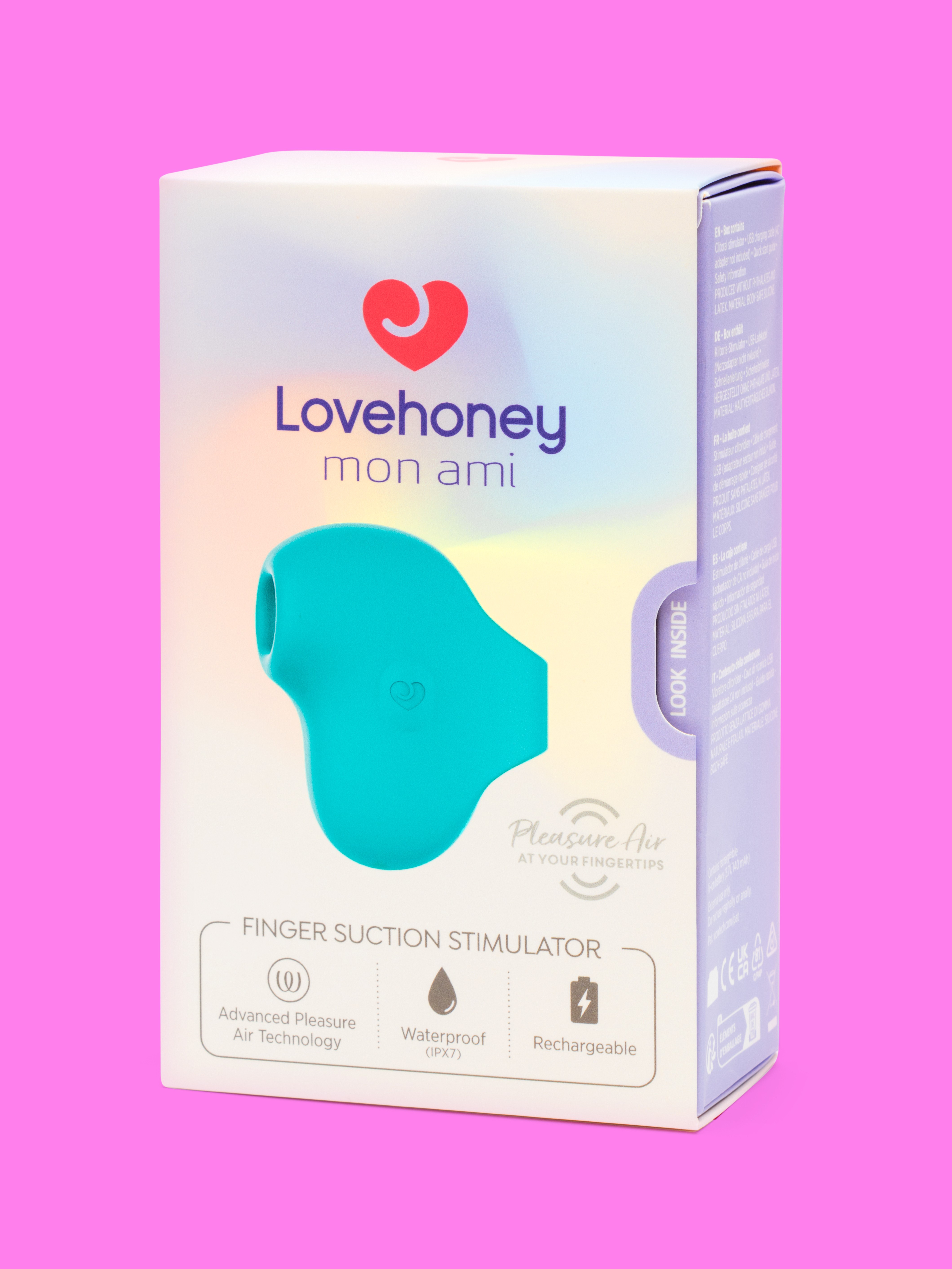 Lovehoney mon ami Thrillseeker Finger Clitoral Suction Stimulator , Blue, hi-res