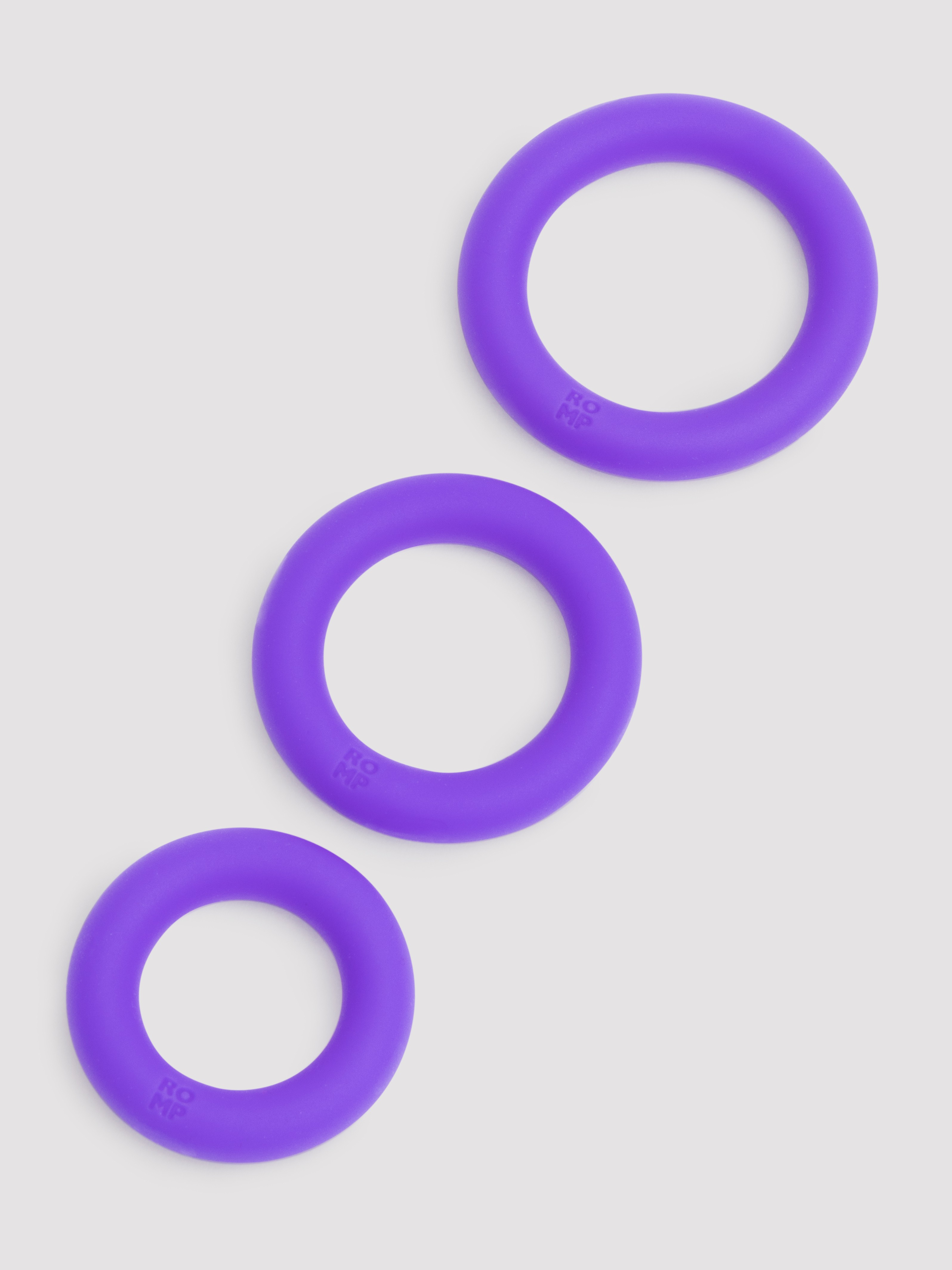 ROMP Remix Trio Silicone Cock Ring Set (3 Piece), Purple, hi-res