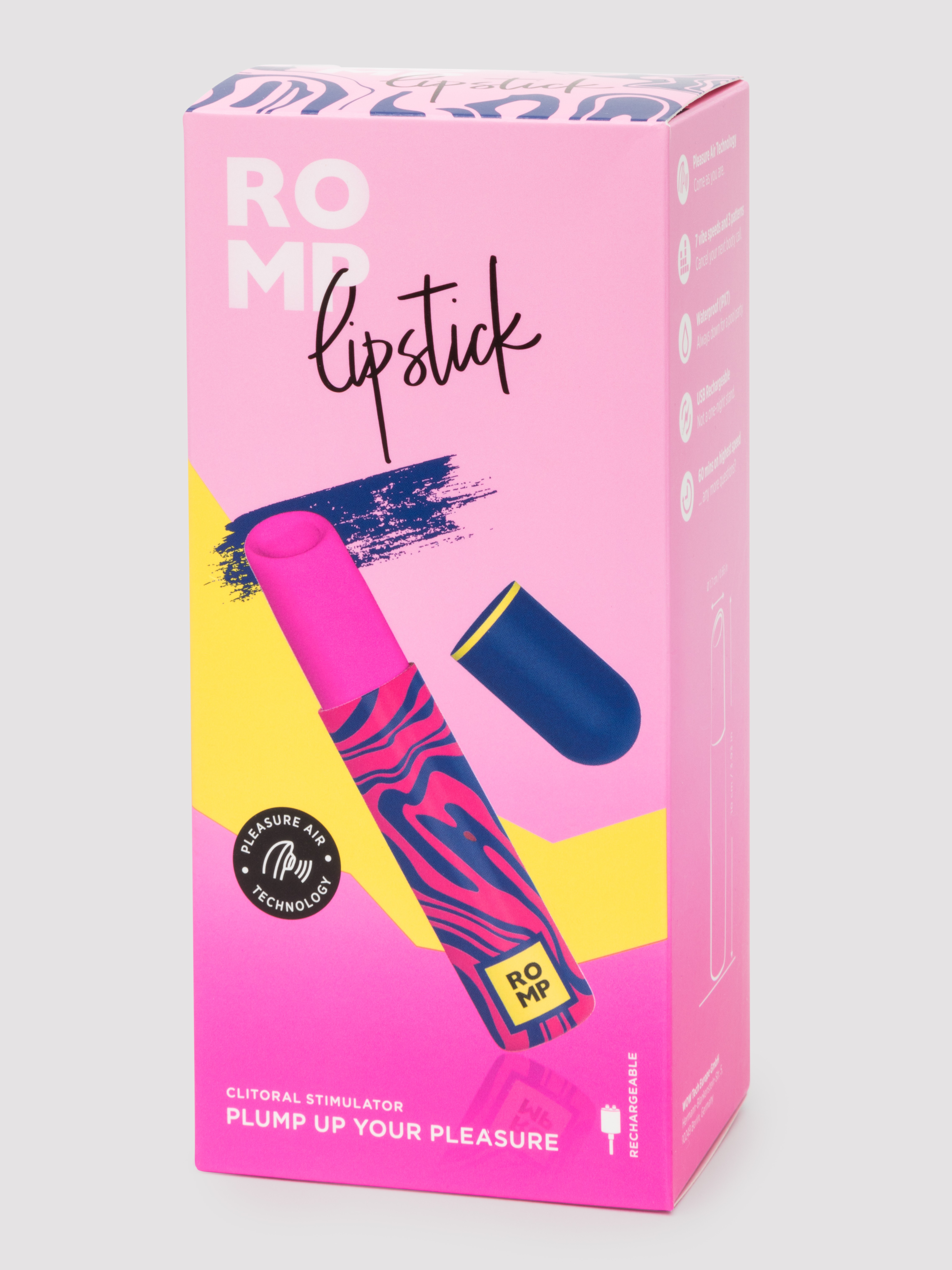 ROMP Lipstick Clitoral Suction Stimulator, Pink, hi-res