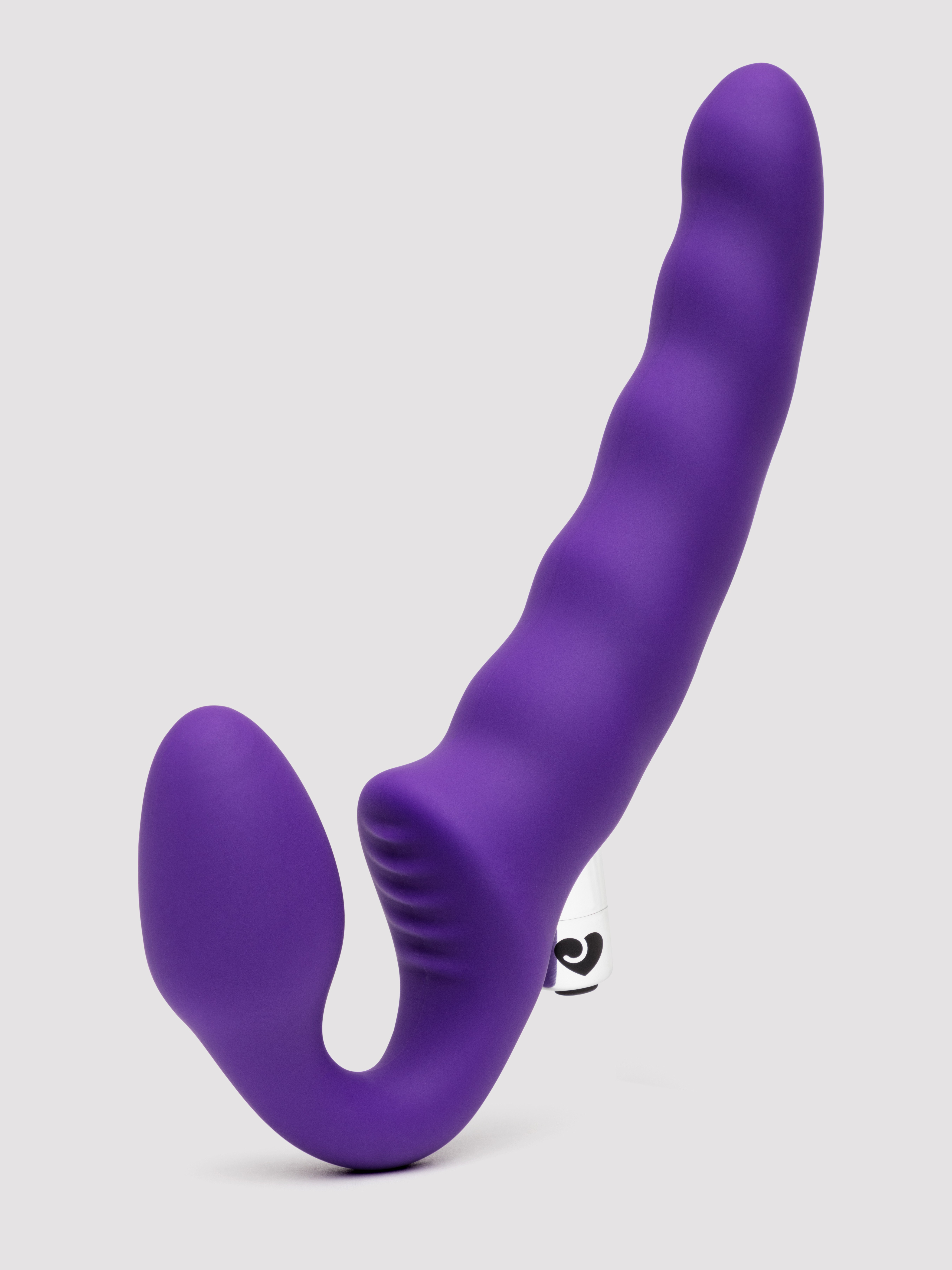 Image of Lovehoney Deep Dive Posable Rechargeable Vibrating Strapless Strap-On - Purple