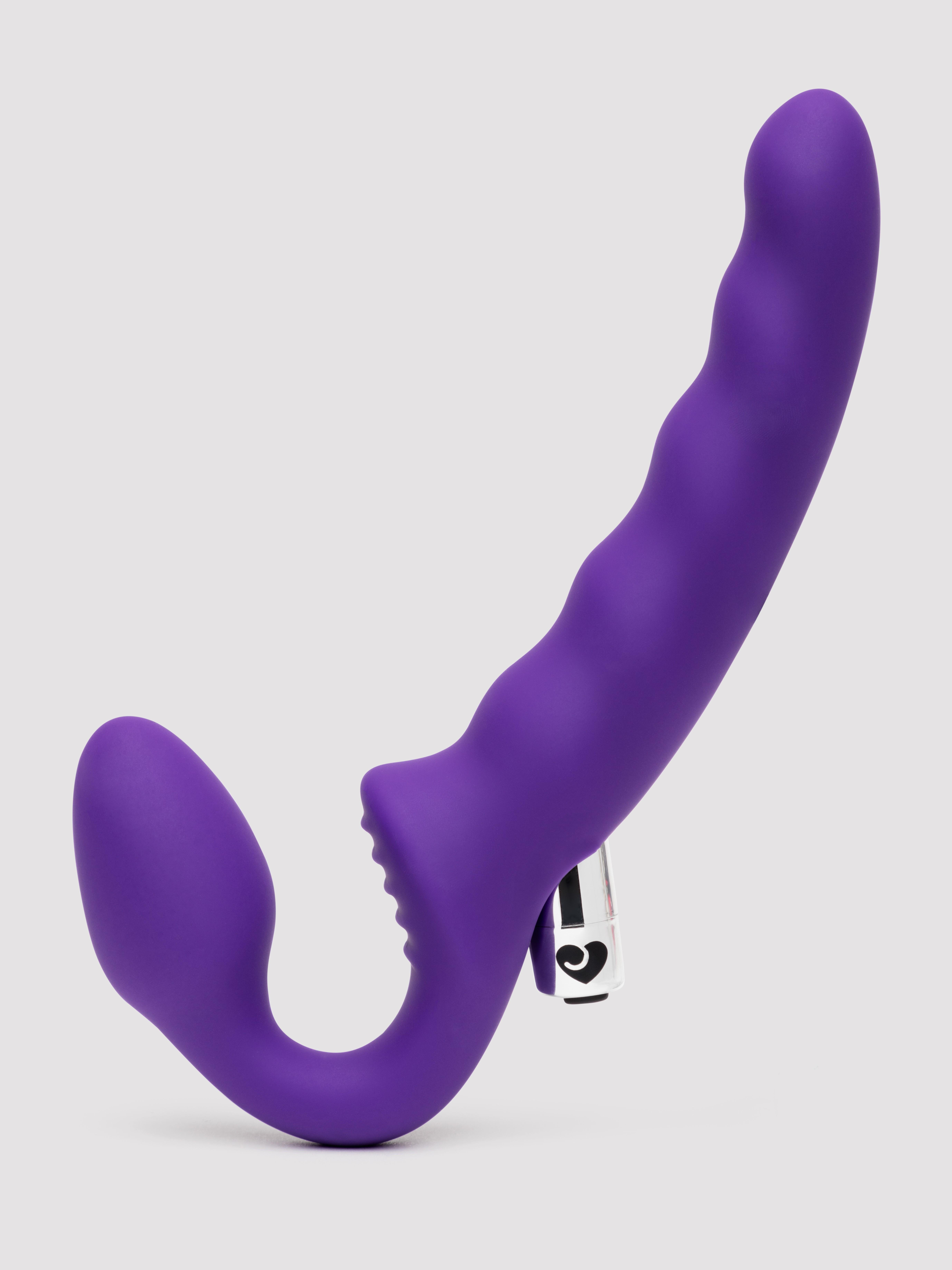 Lovehoney Deep Dive Posable Rechargeable Vibrating Strapless Strap-On, Purple, hi-res
