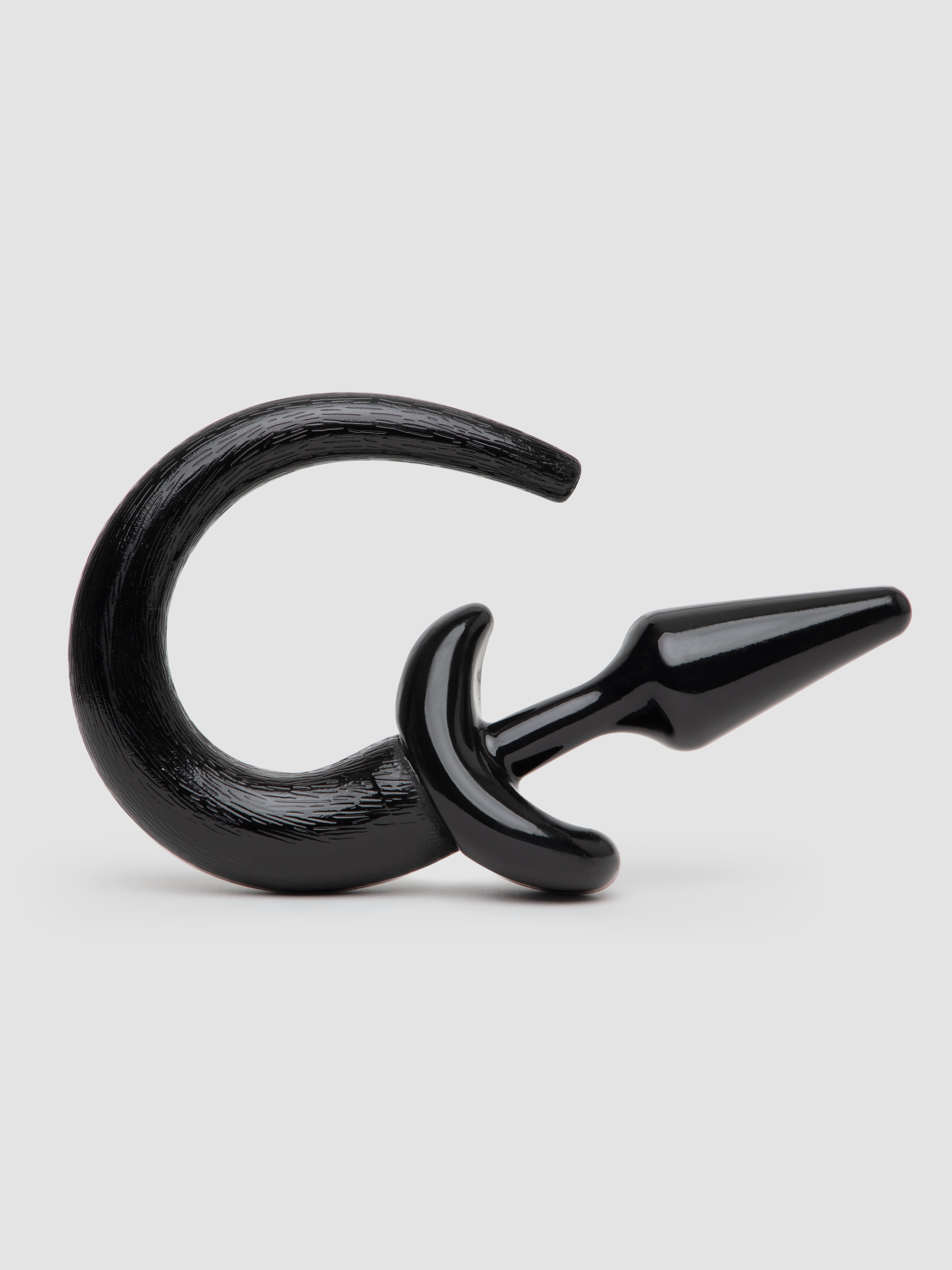 Master Series Pedigree Puppy Play Animal Tail Butt Plug 4 Inch, Black, hi-res