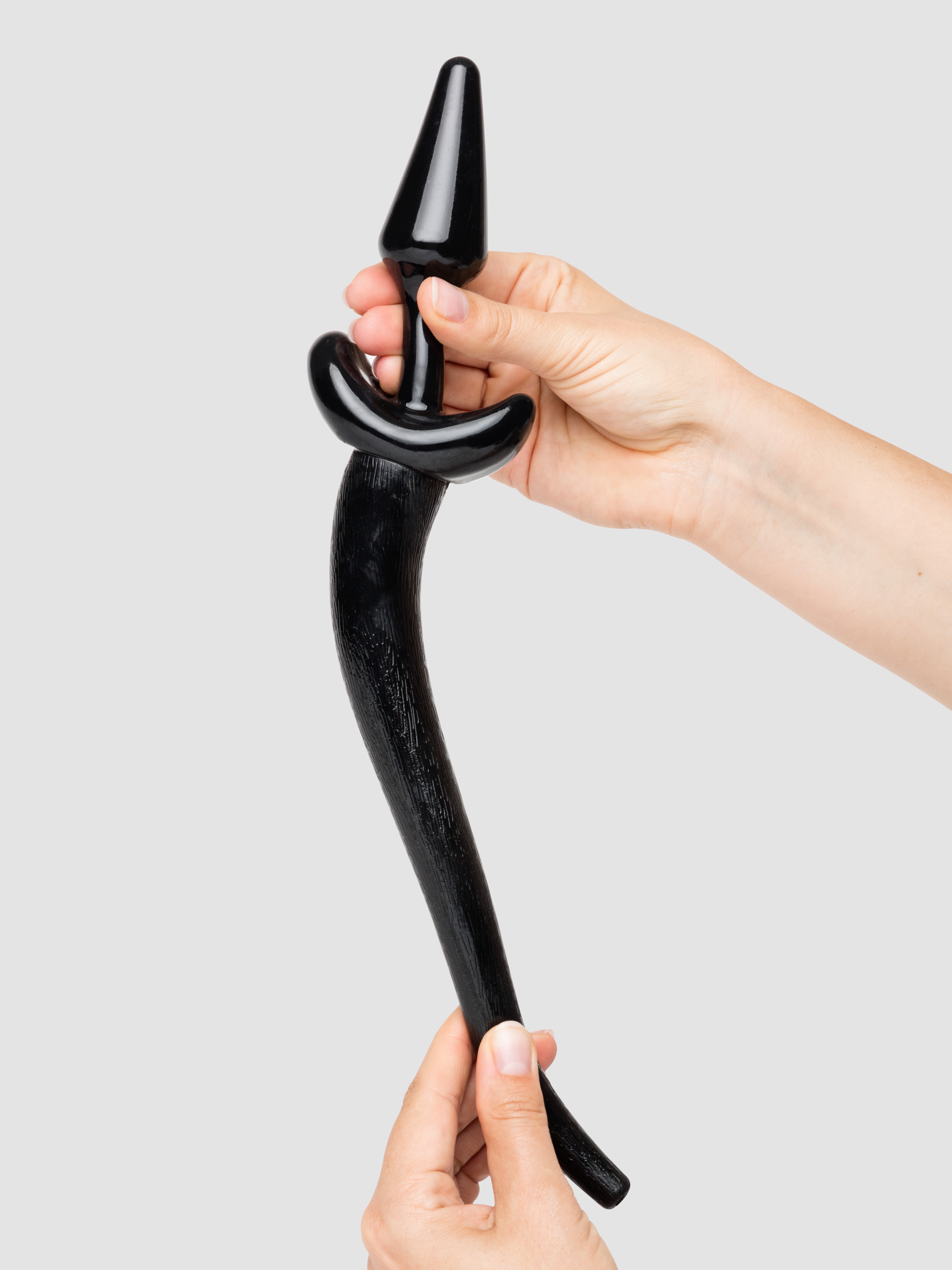 Master Series Pedigree Puppy Play Animal Tail Butt Plug 4 Inch, Black, hi-res