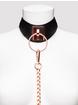 Lovehoney Premium Faux Leather Collar and Leash, Black, hi-res