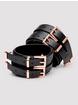 Lovehoney Premium Faux Leather Wrist Cuffs, Black, hi-res