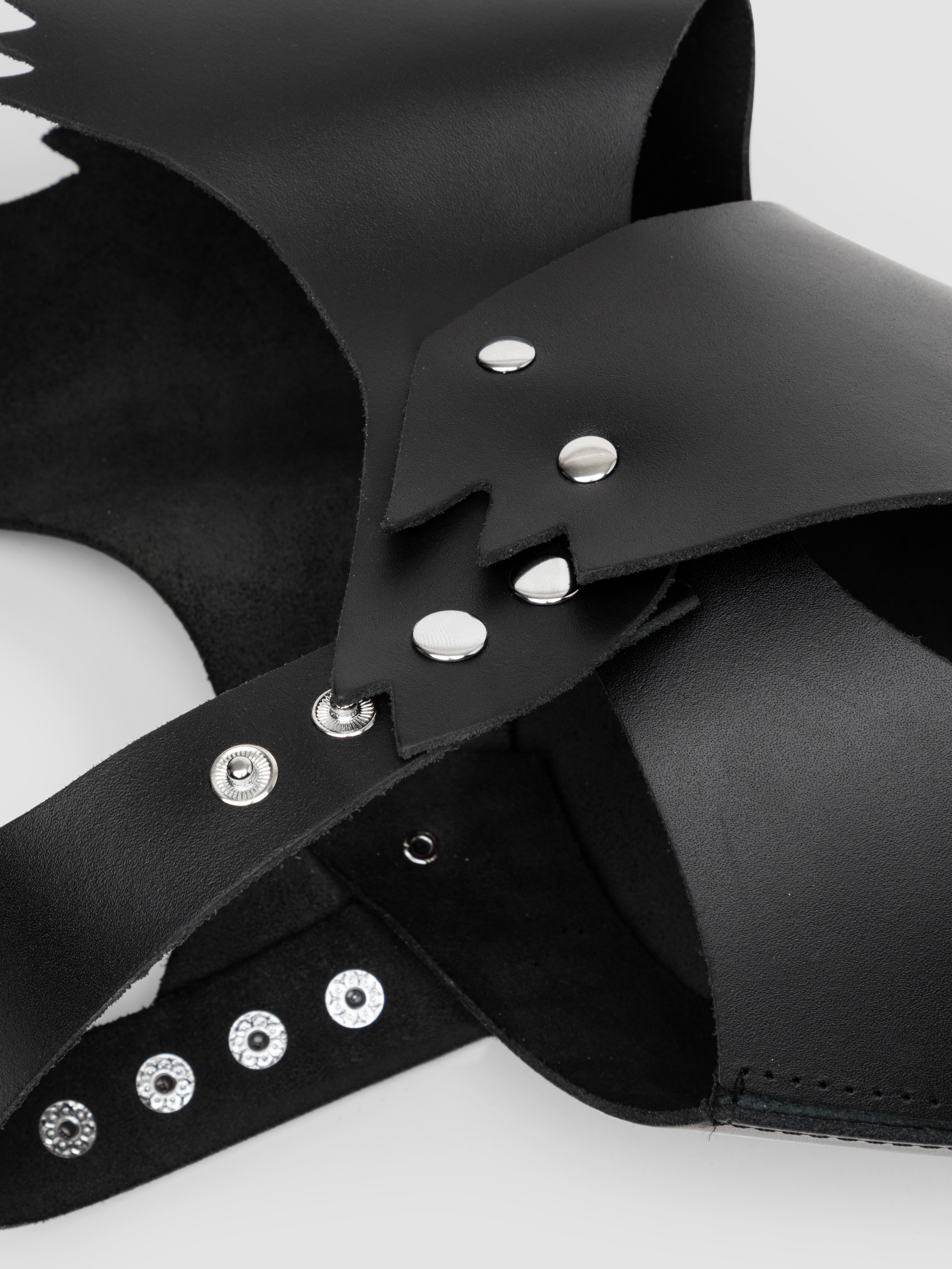 DOMINIX Deluxe Leather Puppy Play Hood, Black, hi-res