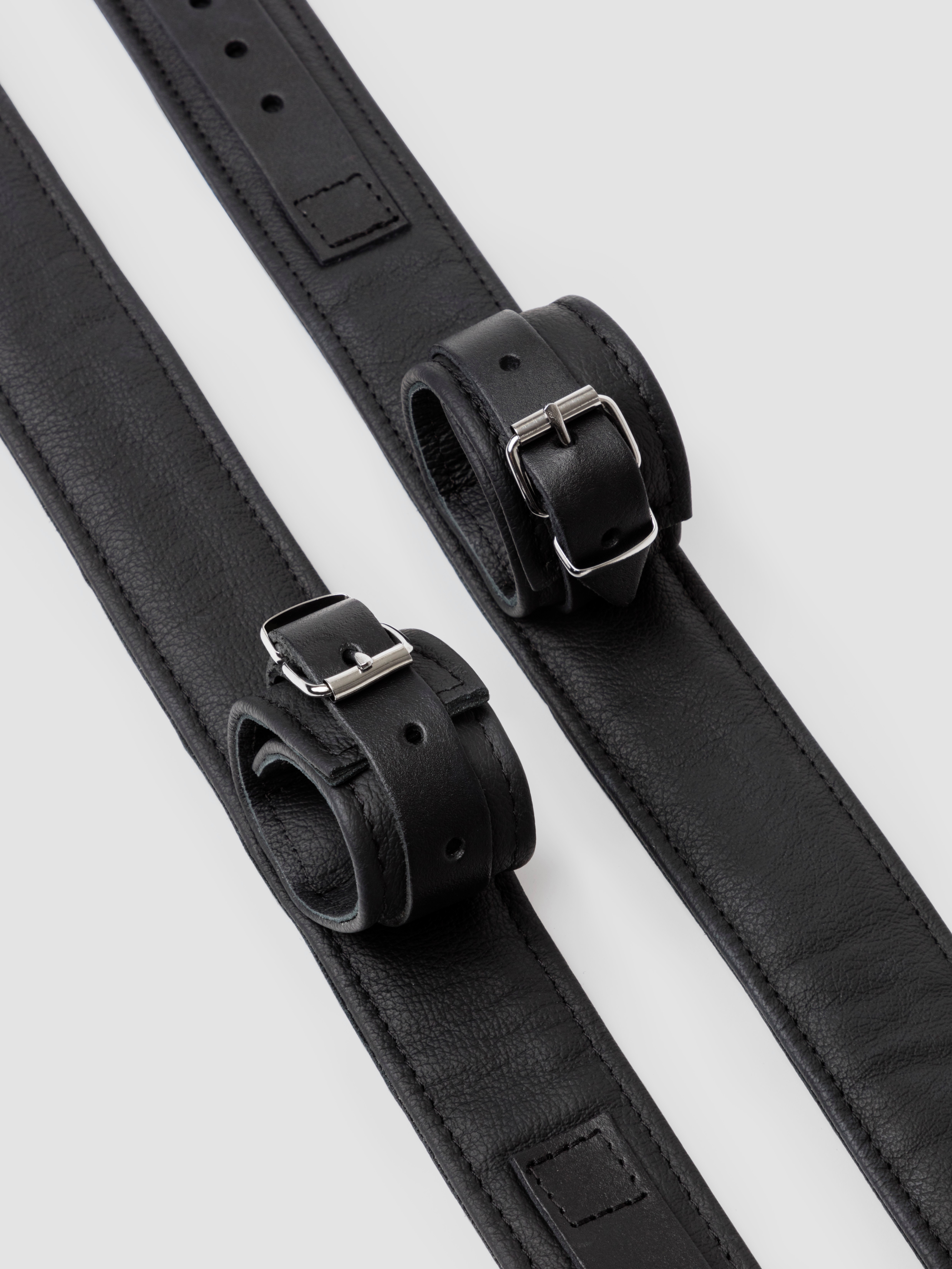 DOMINIX Deluxe Premium Leather Wrist to Thigh Restraint, Black, hi-res