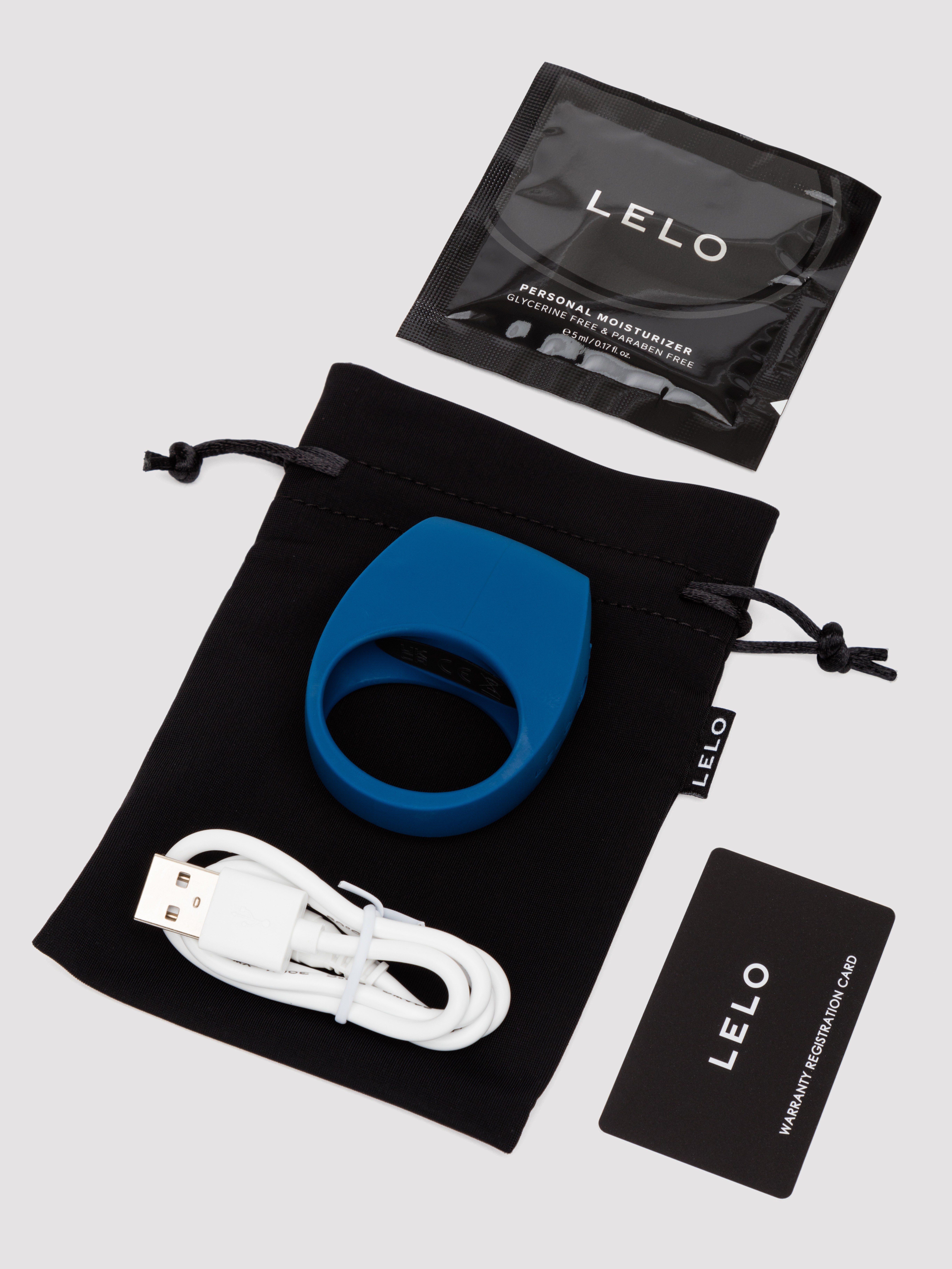 Lelo Tor 3 Luxury Rechargeable App Control Vibrating Cock Ring, Blue, hi-res