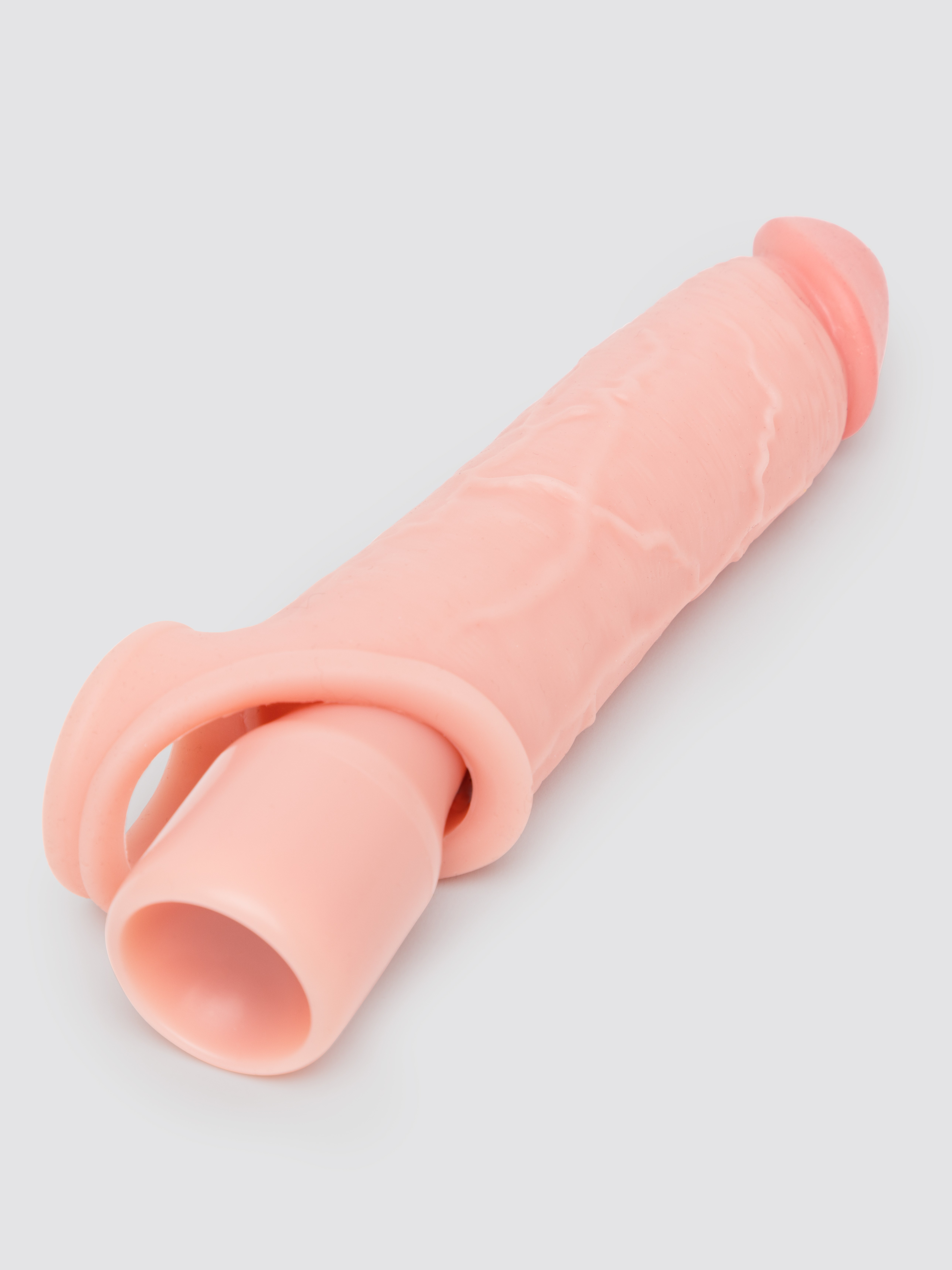 Fantasy X-Tensions 2 Extra Inch Silicone Penis Extender with Strap, Flesh Pink, hi-res