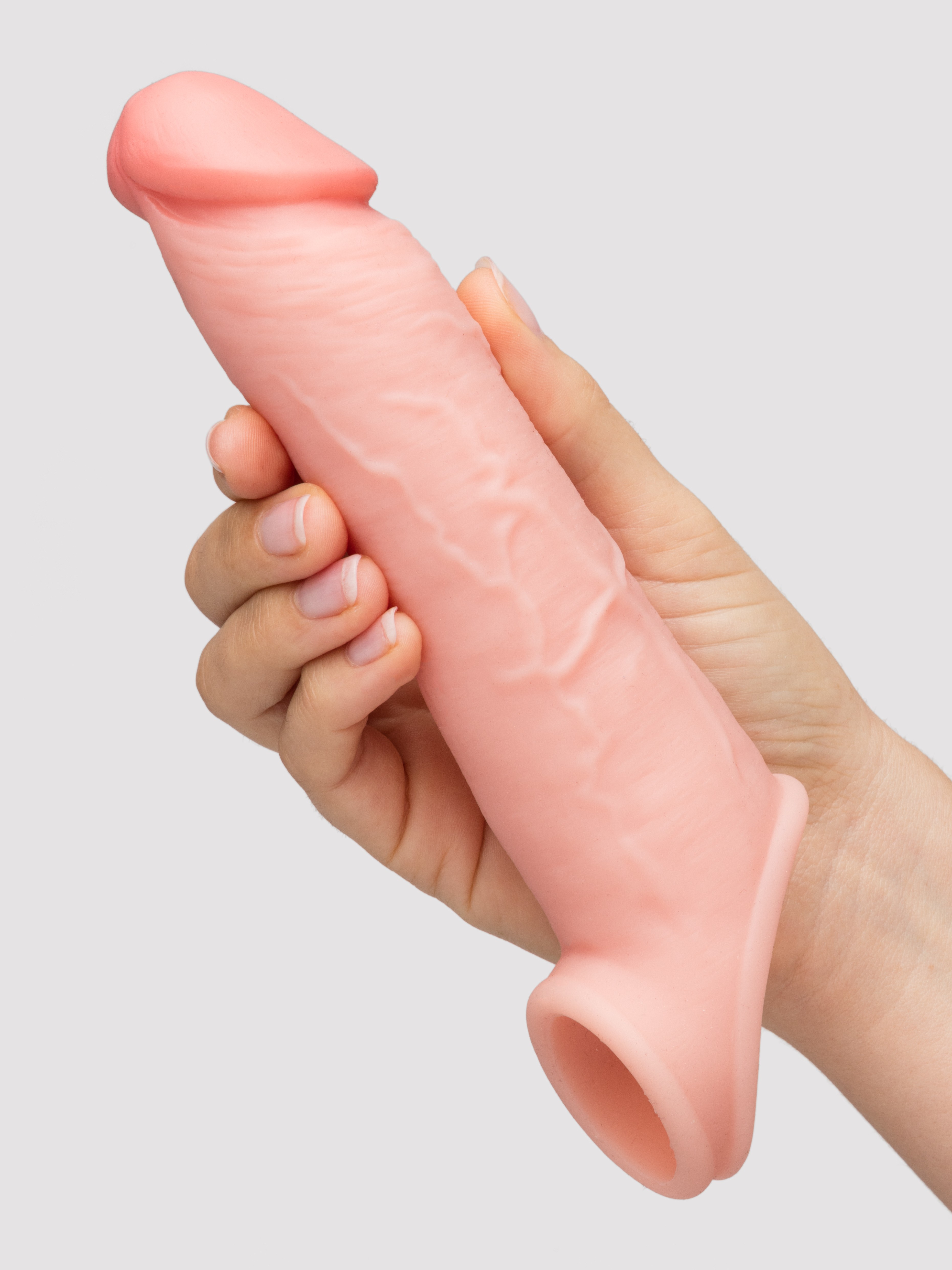 Fantasy X-Tensions 2 Extra Inch Silicone Penis Extender with Strap, Flesh Pink, hi-res