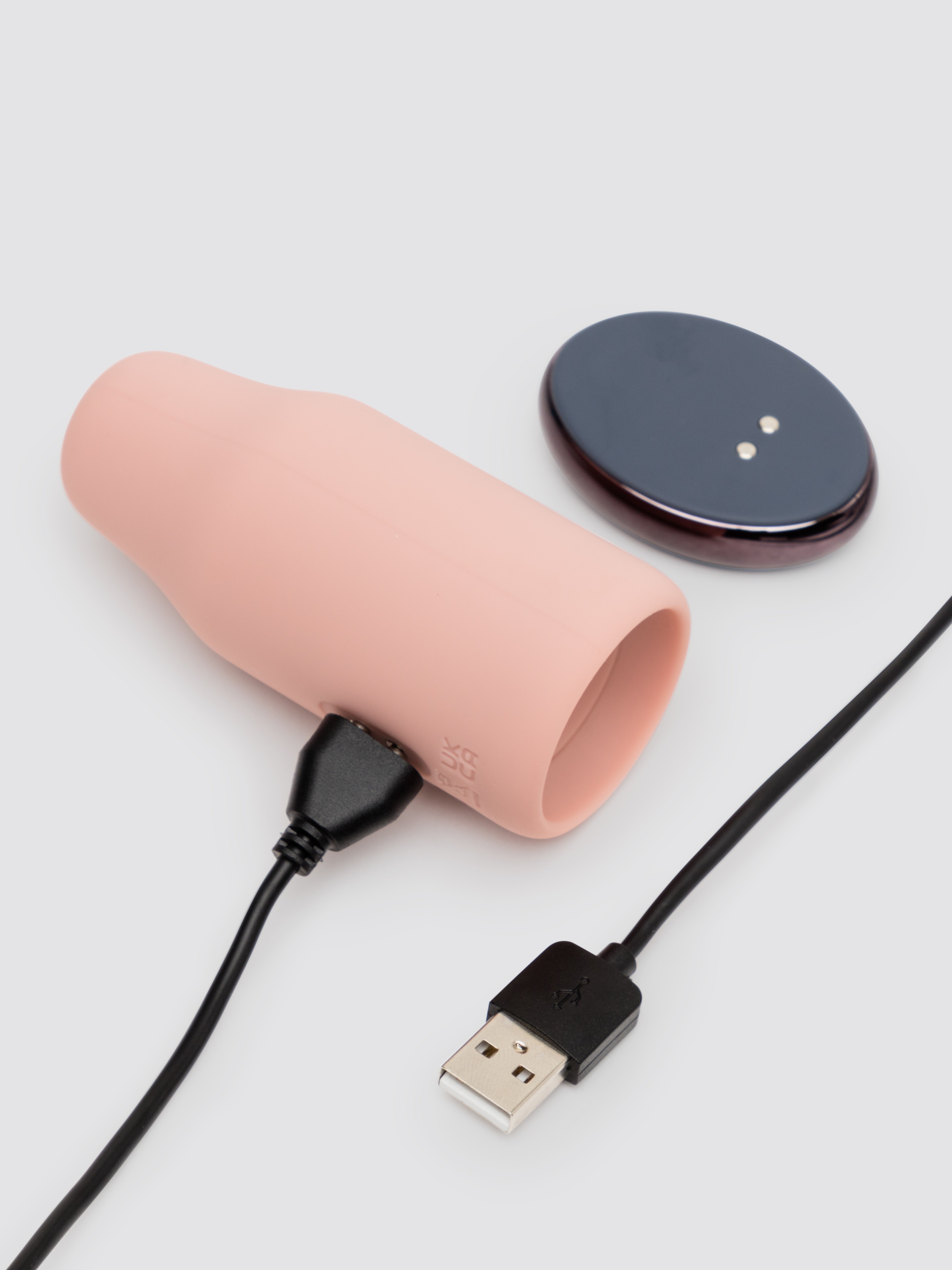 Fantasy X-Tensions 3 Extra Inches Extra Girthy Remote Control Silicone Penis Extender, Flesh Pink, hi-res