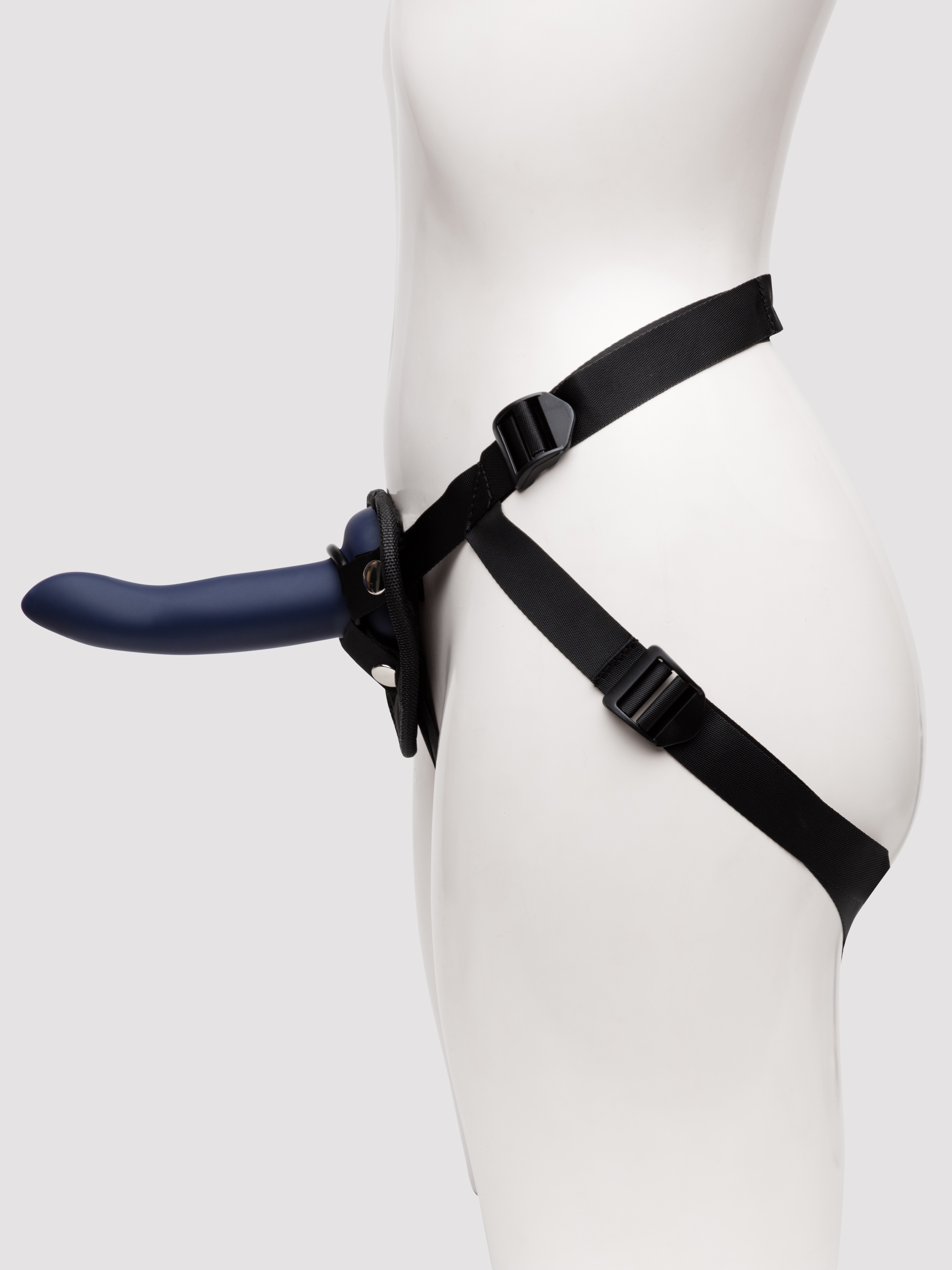 Lovehoney Blue Velvet Silicone Strap-On Harness Kit (5 Piece), Black, hi-res