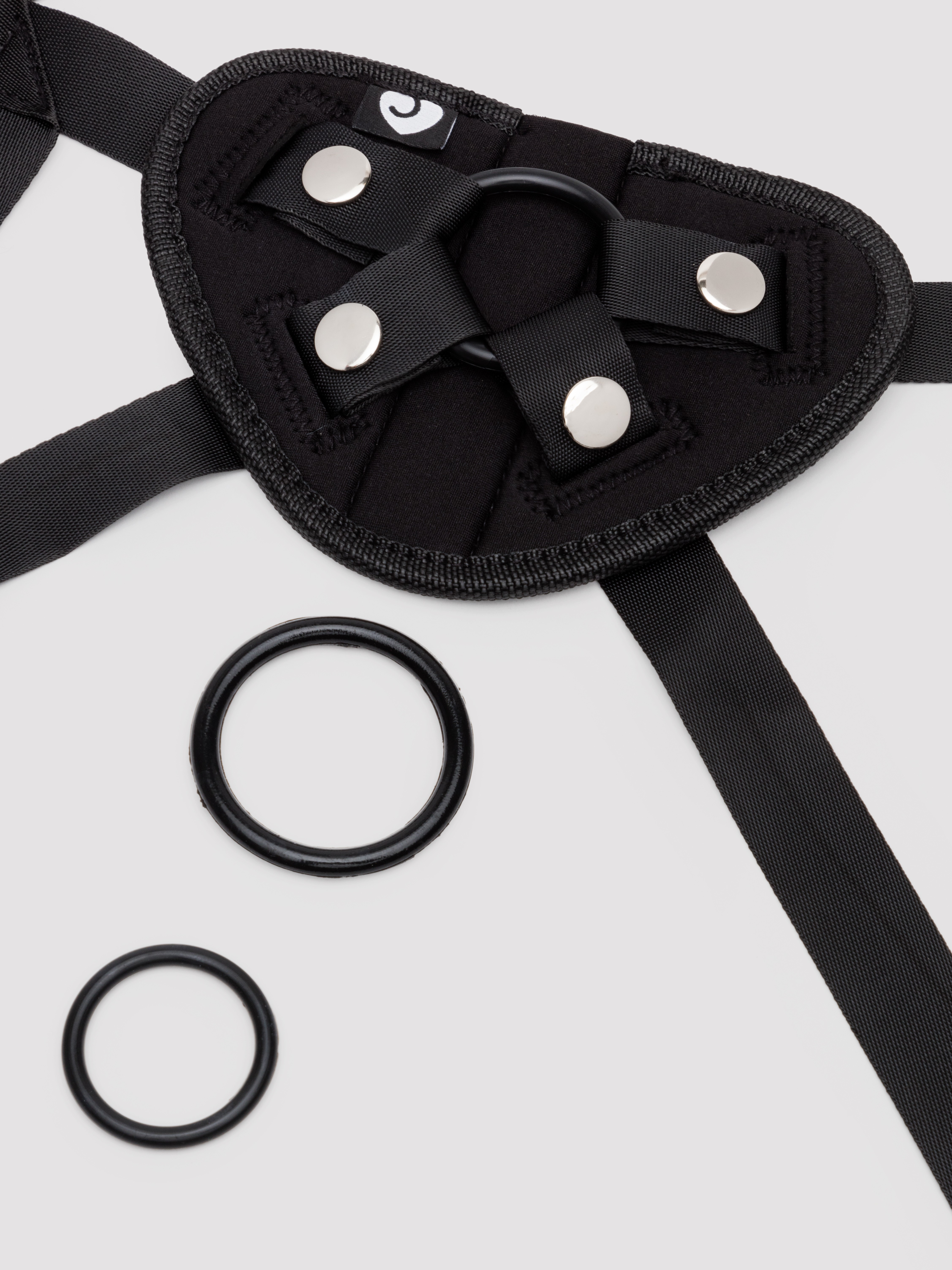 Lovehoney Blue Velvet Silicone Strap-On Harness Kit (5 Piece), Black, hi-res