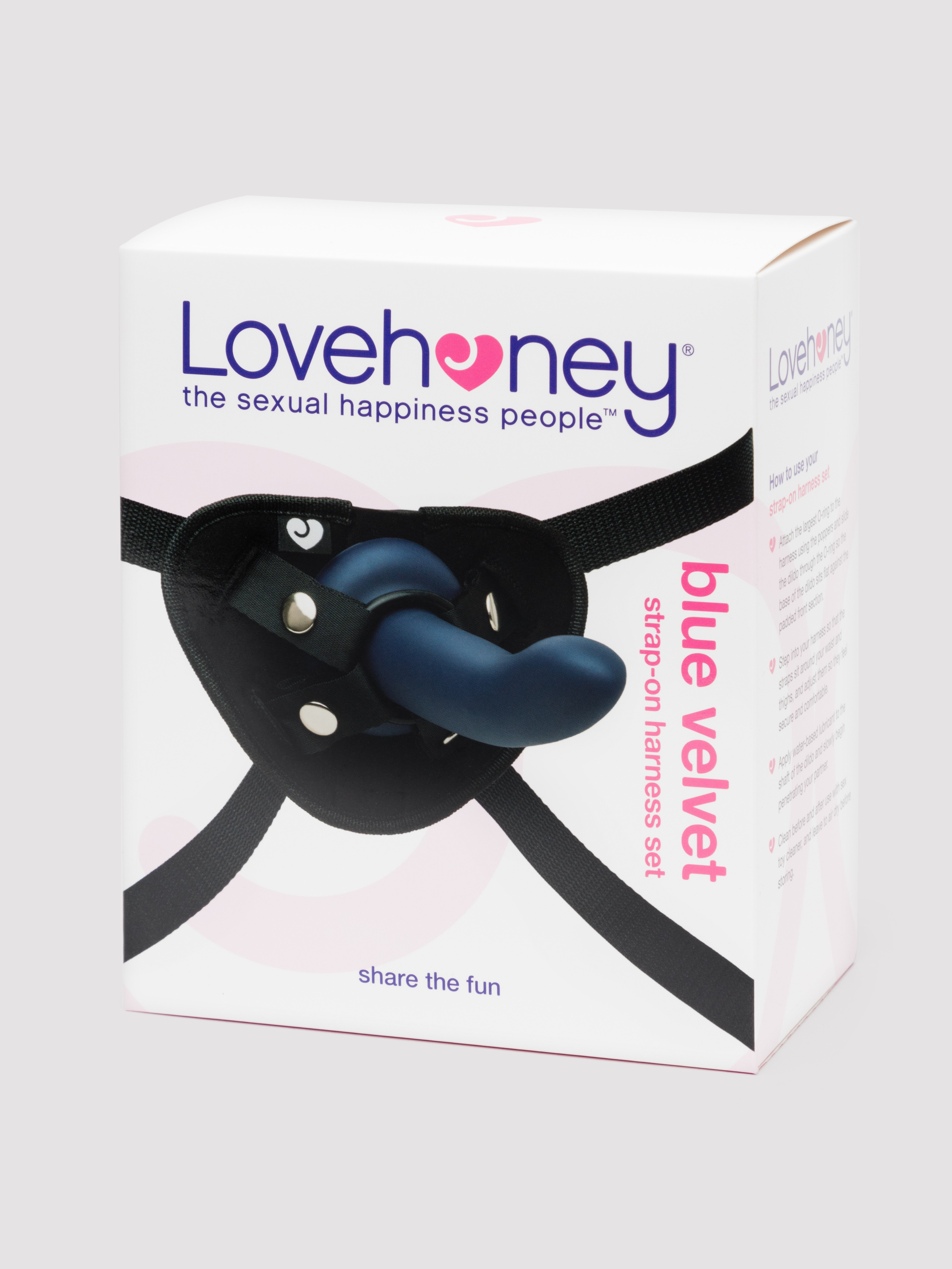 Lovehoney Blue Velvet Silicone Strap-On Harness Kit (5 Piece), Black, hi-res