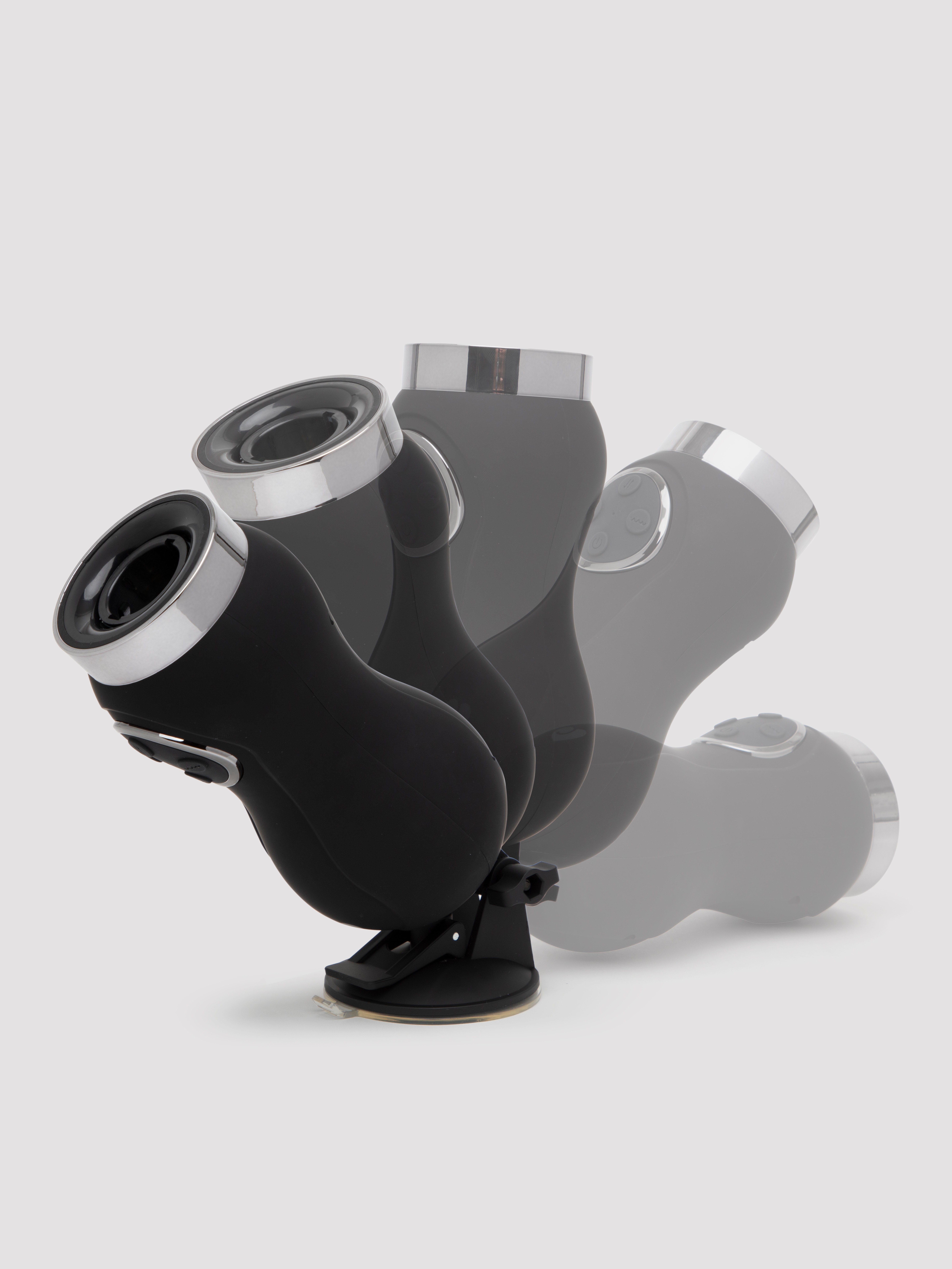 Lovehoney Wild Ride Remote Control Warming Thrusting Sex Machine Set, Black, hi-res