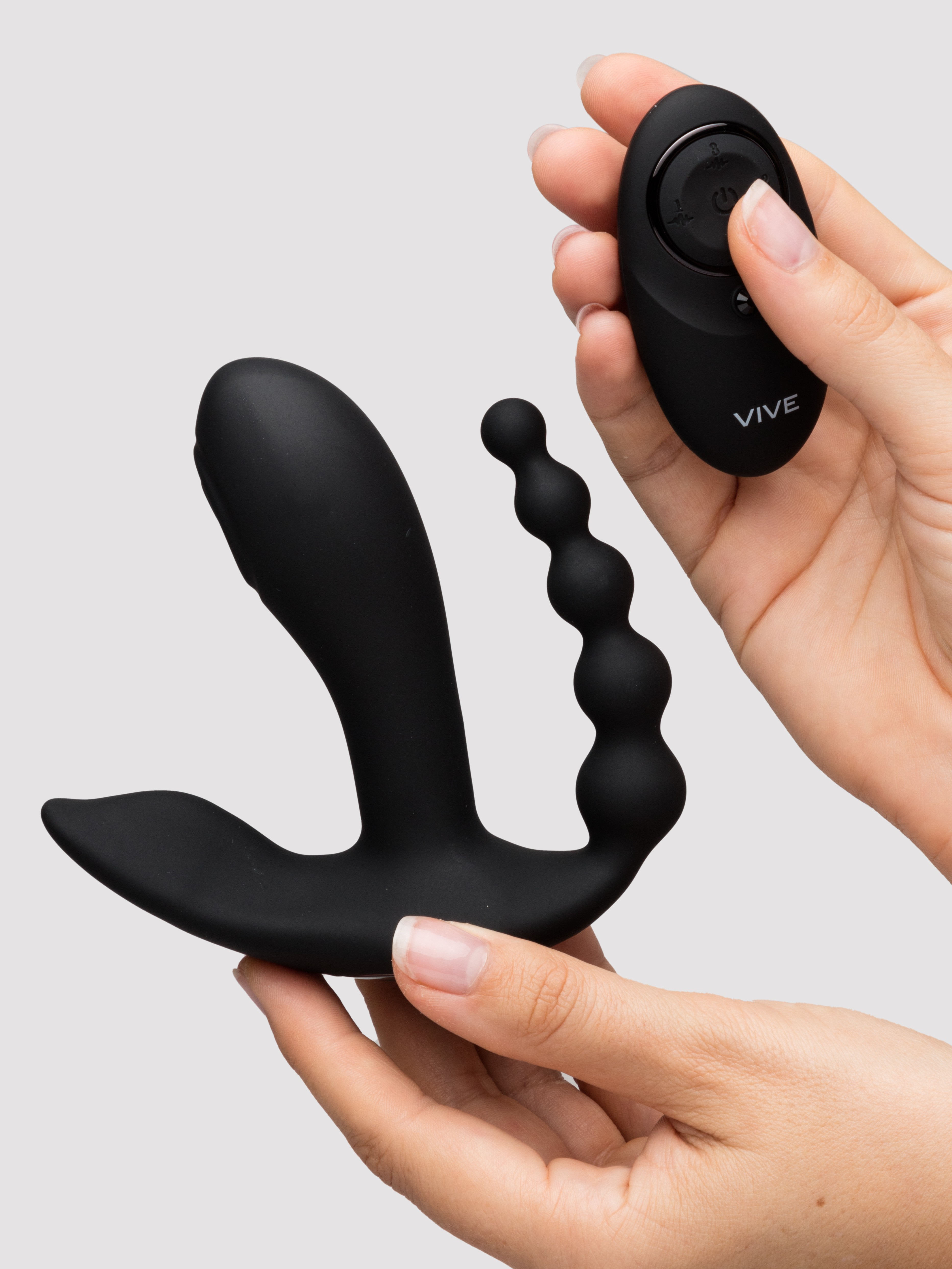 Vive KATA Rechargeable Pulsing Remote Control Triple Stimulation Vibrator, Black, hi-res